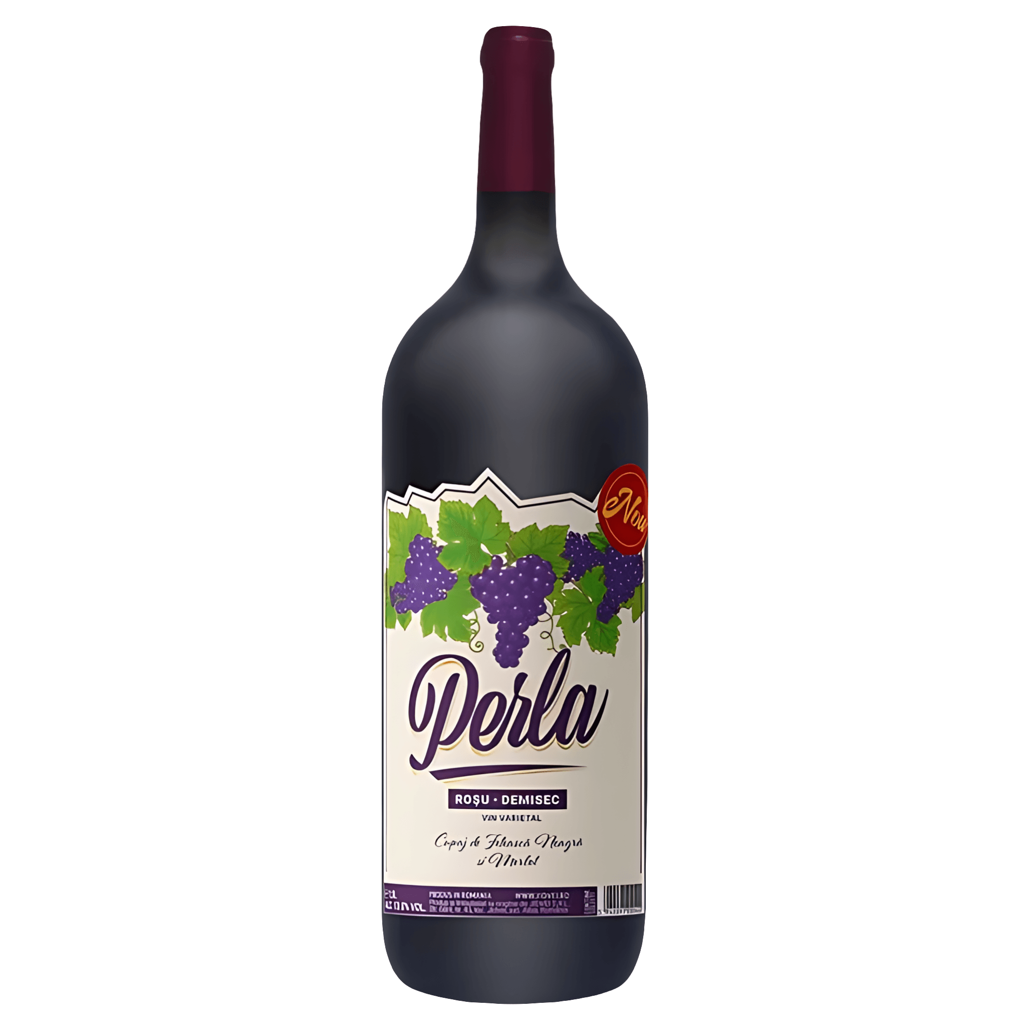 Vin rosu demisec Jidvei Perla Transilvaniei, Feteasca Neagra si Merlot, Magnum, 1.5 l