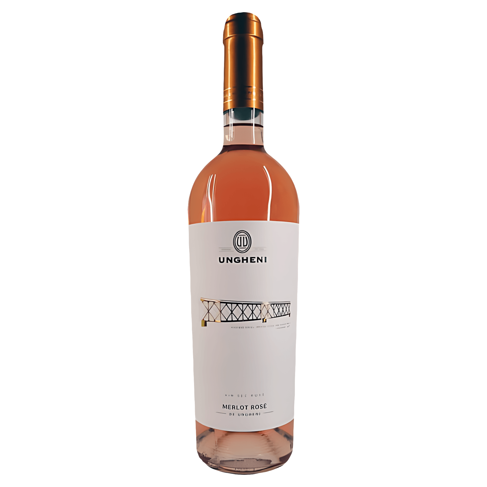 Vin rose sec Ungheni Bridge, Merlot, alcool 14%, 0.75 l