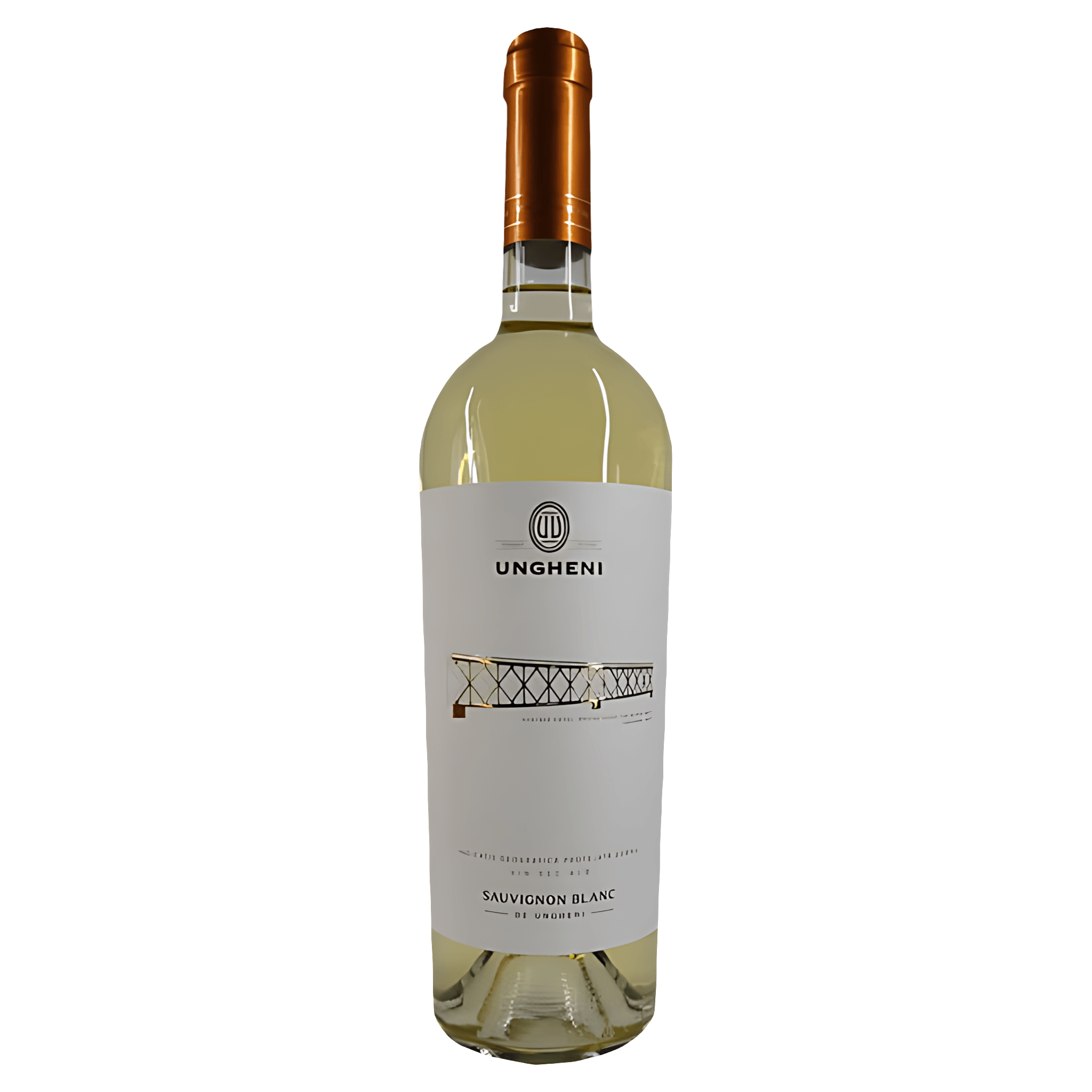 Vin alb sec Ungheni Bridge, Sauvignon Blanc, alcool 12%, 0.75 l