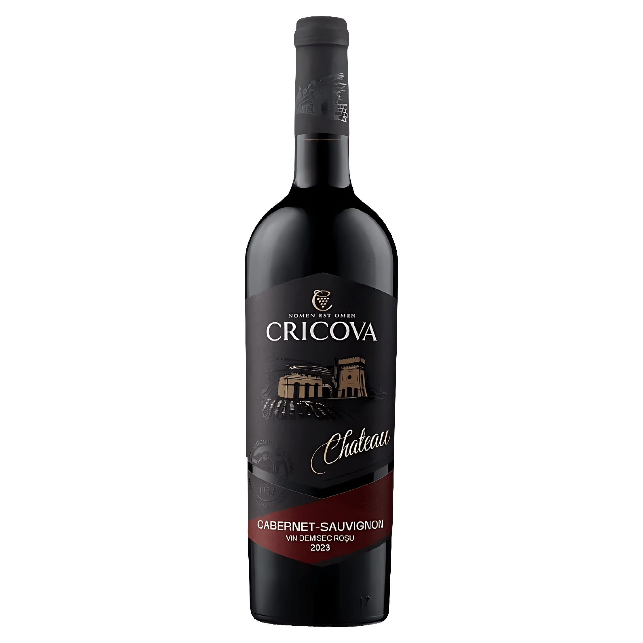 Vin rosu demisec Cricova Chateau, Cabernet Sauvignon, 0.75 l