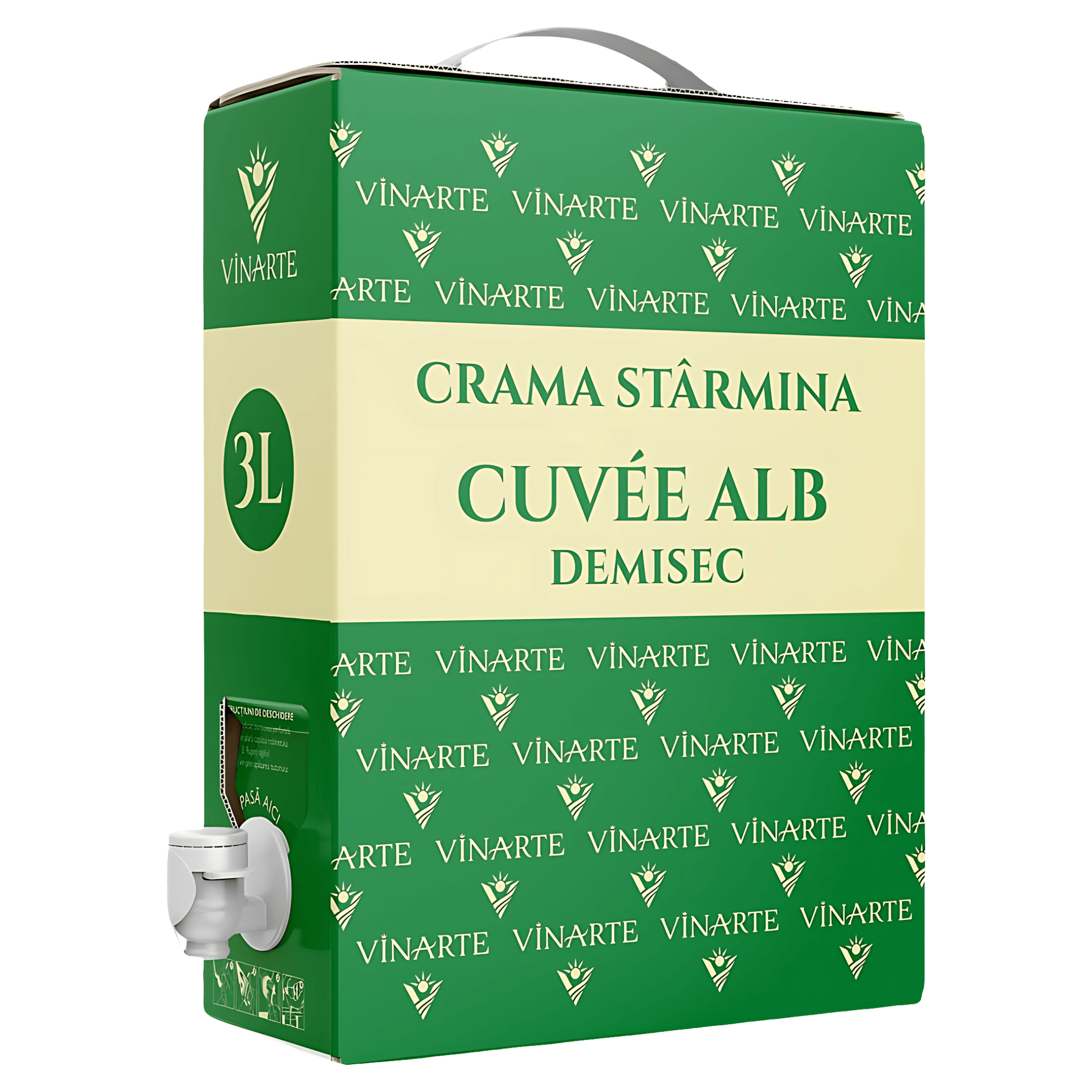 Vin alb demisec Vinarte Crama Starmina, Riesling si Feteasca Regala, 3 l