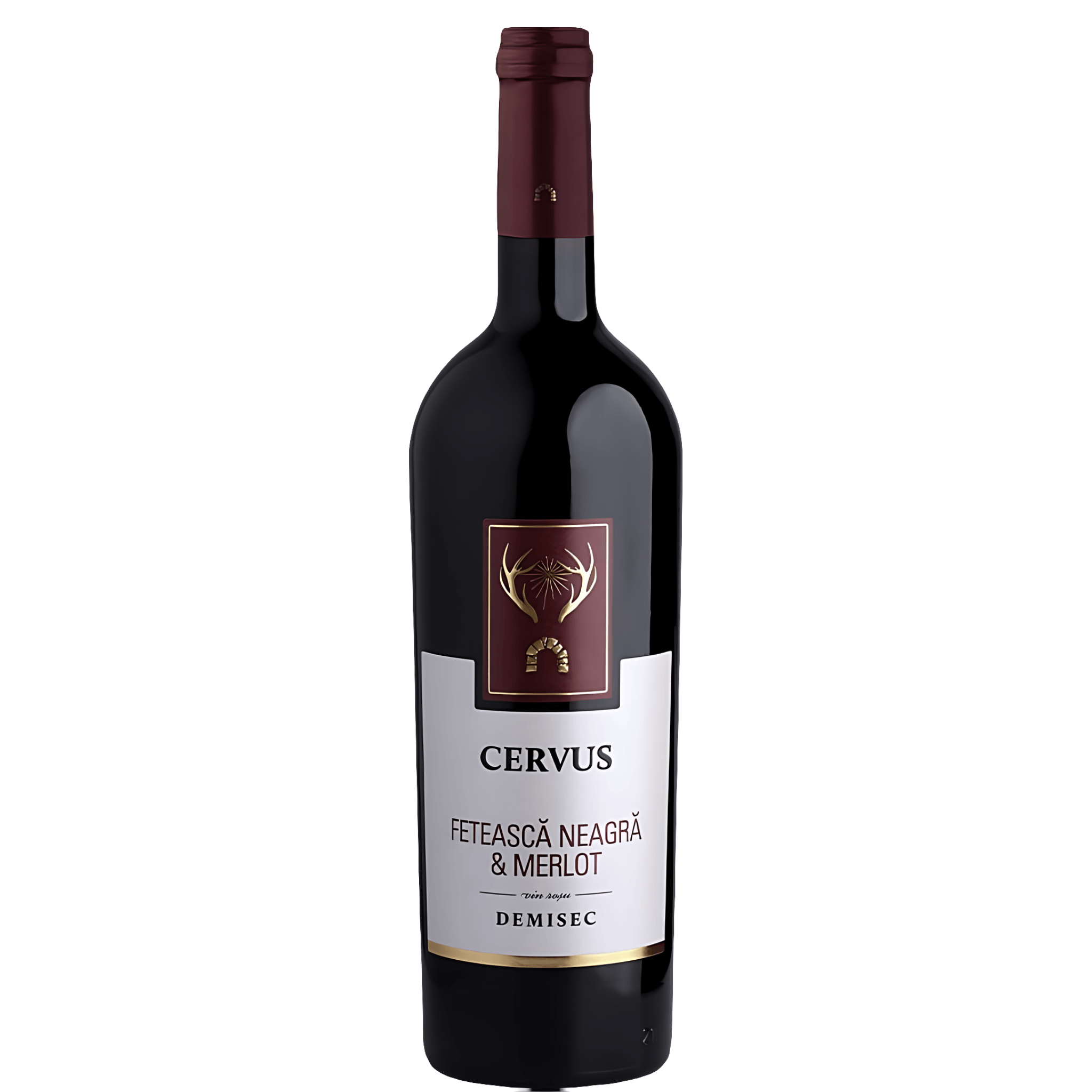 Vin rosu demisec Crama Ceptura Cervus Cepturum, Feteasca Neagra si Merlot, 0.75 l