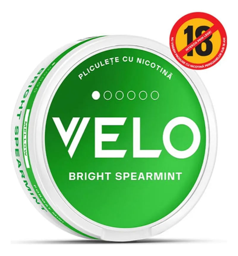Pliculete cu nicotina Velo Bright Spearmint 4 mg