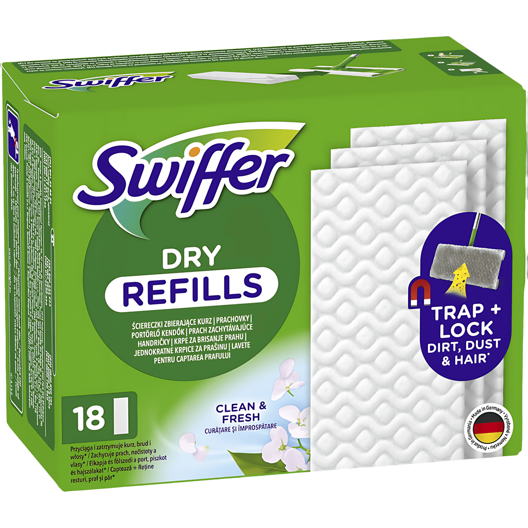 Lavete uscate pentru mop Swiffer, 18 bucati