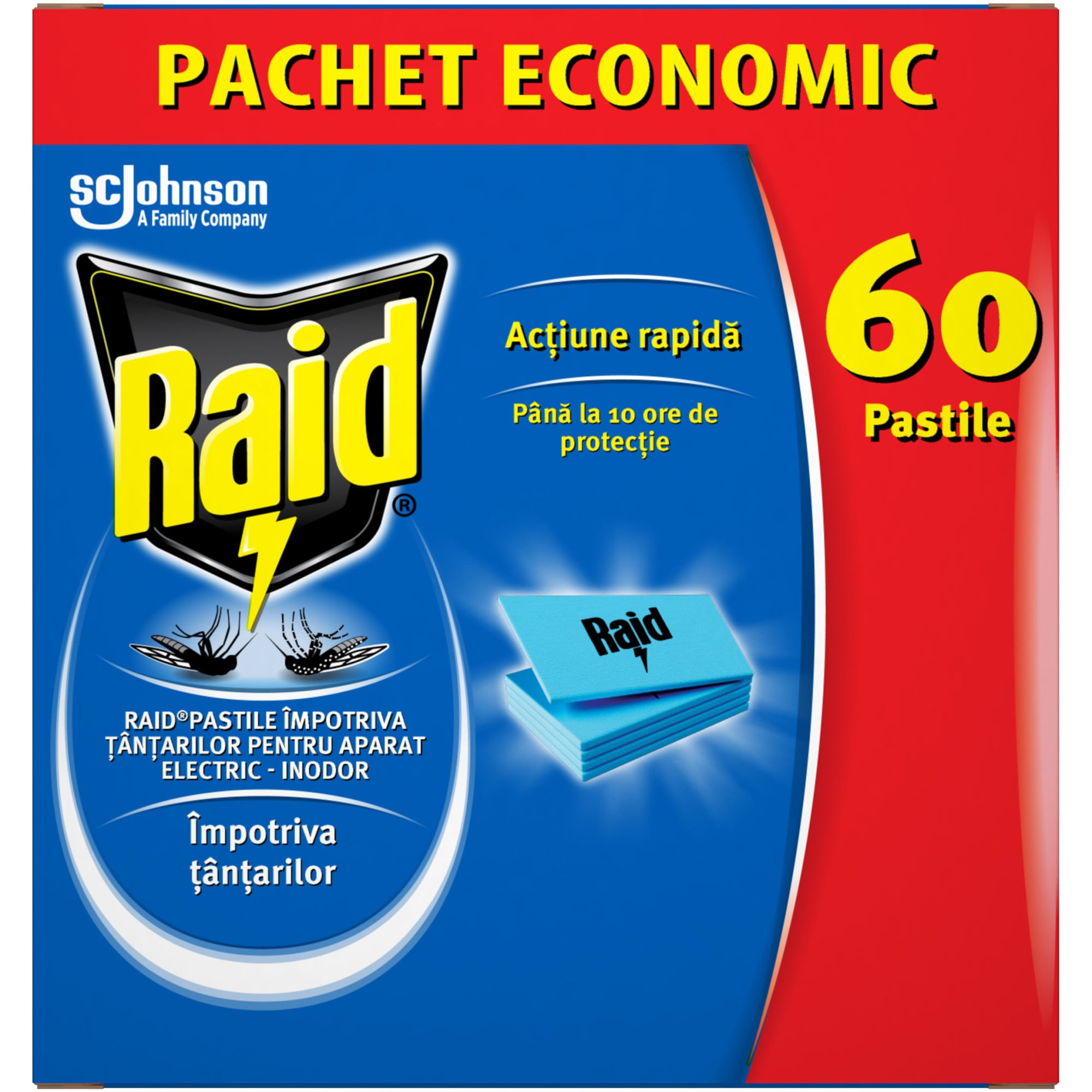 Pachet economic Raid cu pastile antitantari, 60 de bucati