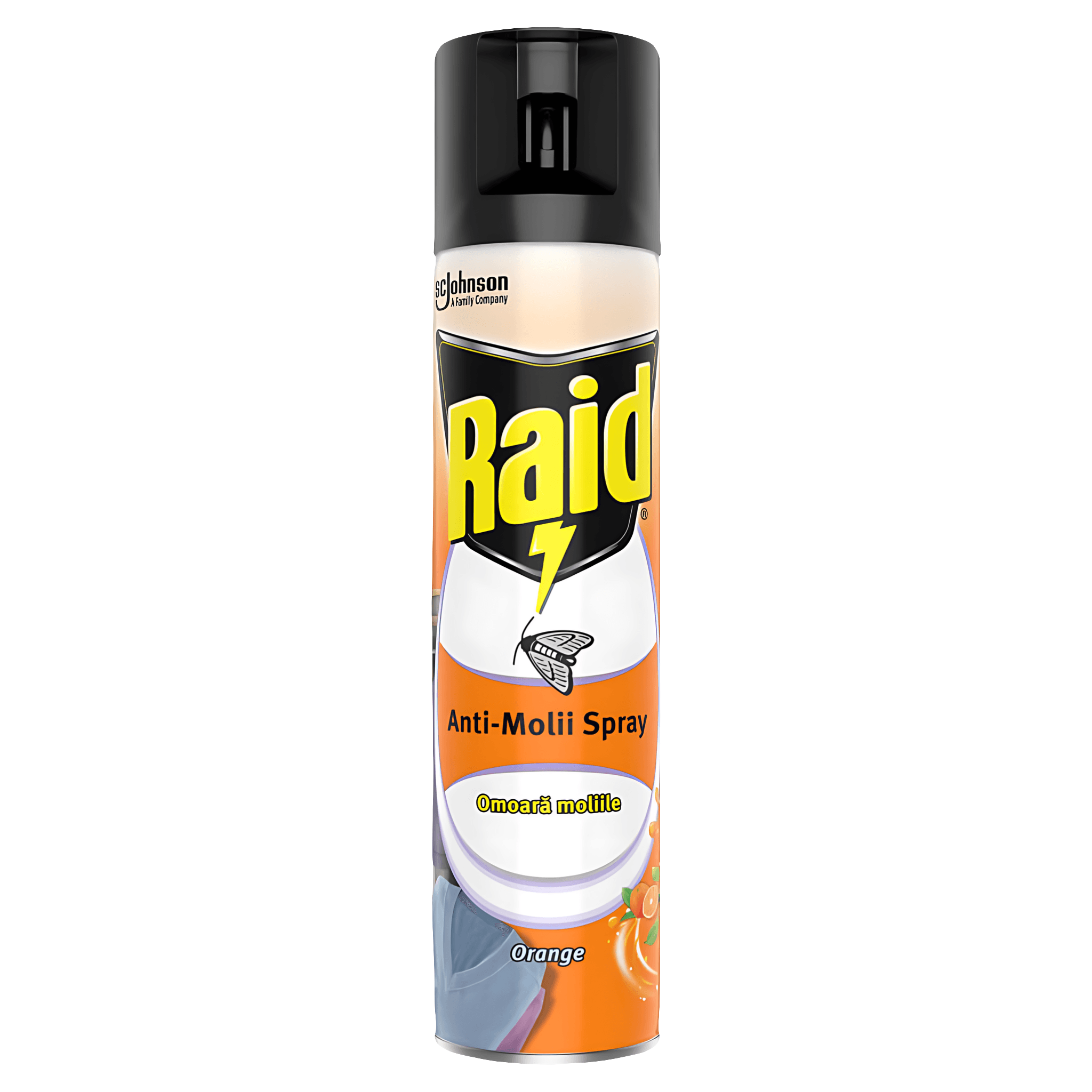 Spray anti molii Raid cu parfum de portocale, 400ml