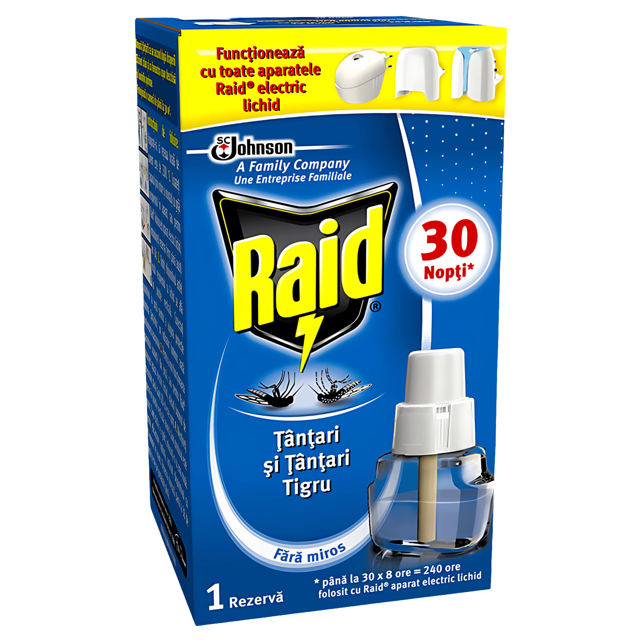 Rezerva pentru aparat electric Raid impotriva tantarilor, 1 bucata, pentru 30 de nopti, 21 ml