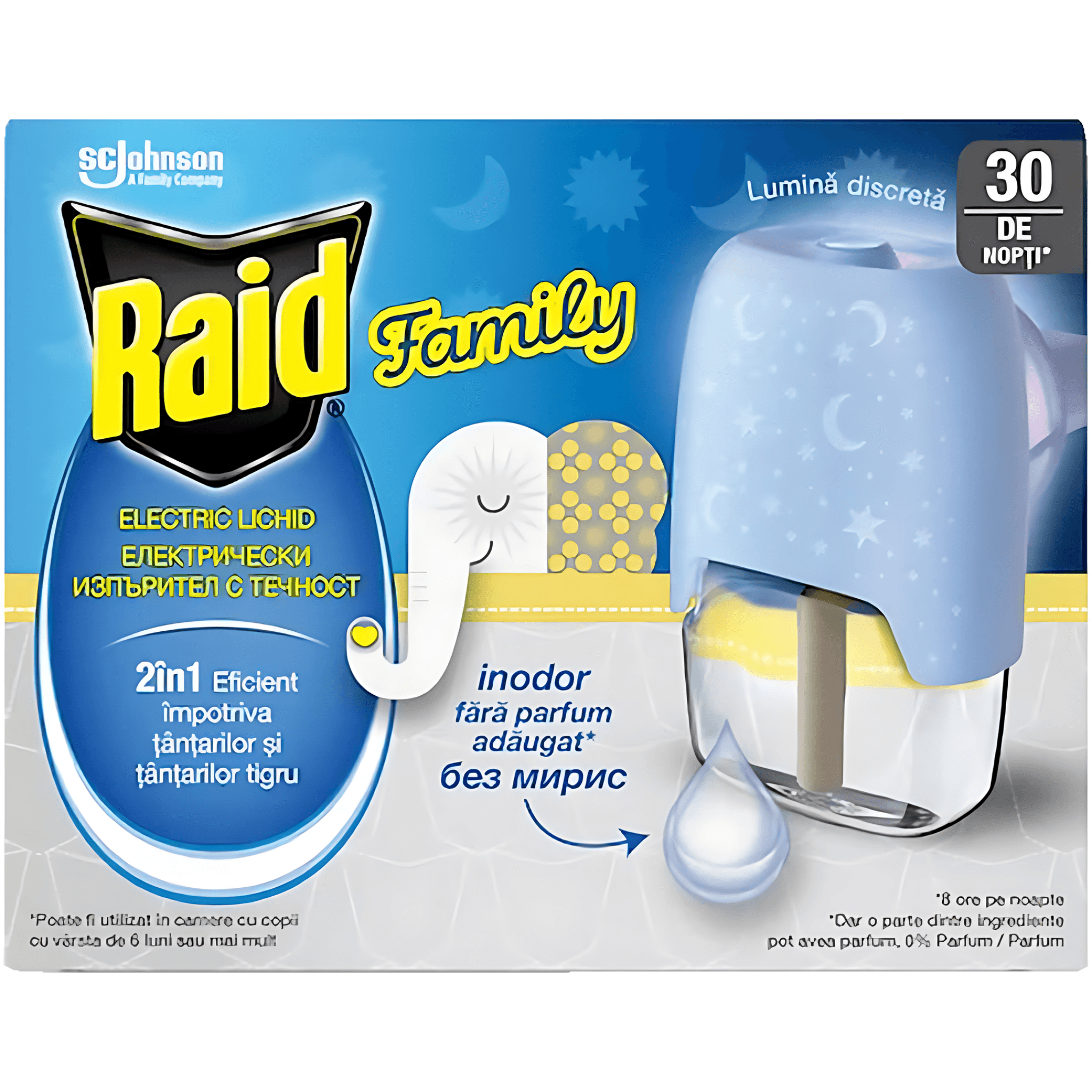 Aparat electric impotriva tantarilor Raid Family Liquid, 21 ml