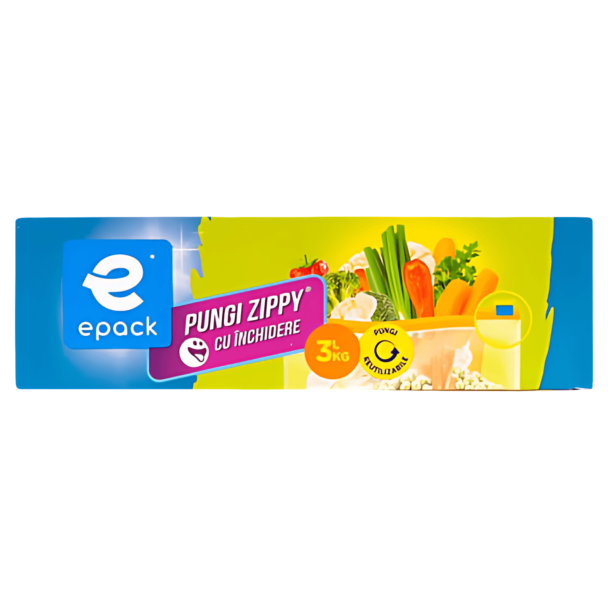 Pungi zippy cu inchidere Epack, 3 l, 10 bucati