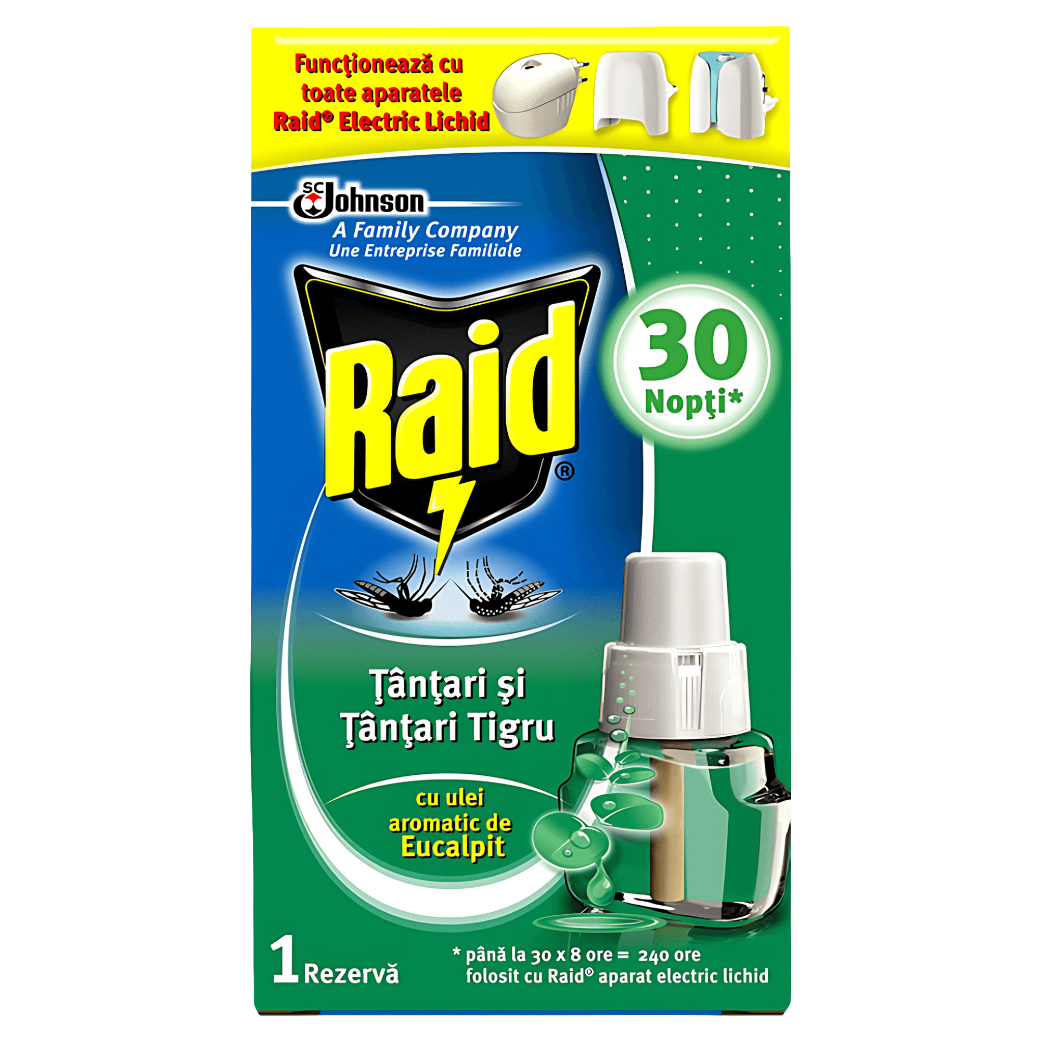 Rezerva pentru aparat electric Raid impotriva tantarilor, 1 bucata, pentru 30 de nopti, 21 ml