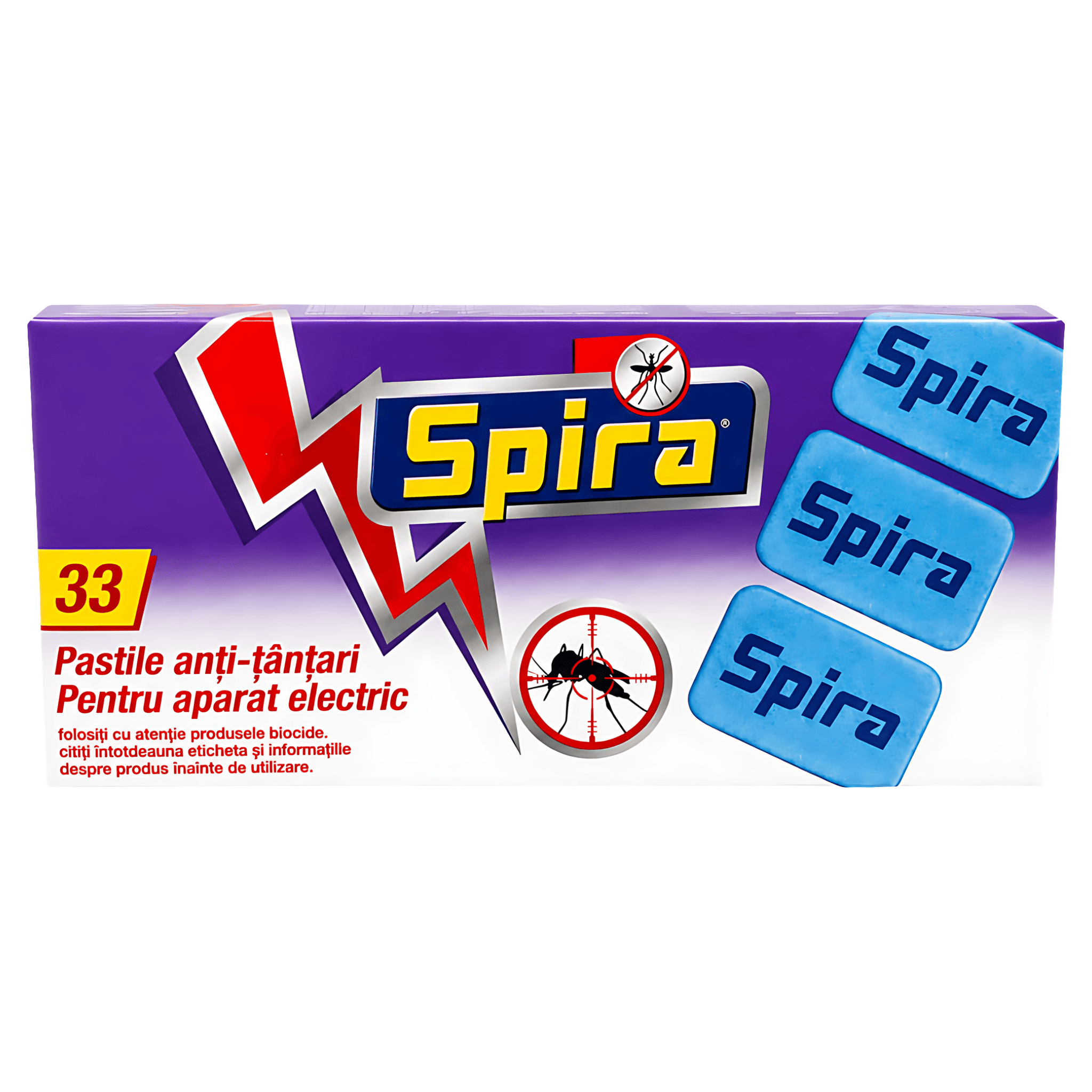 Pastile antitantari pentru aparat electric Spira, 33 bucati