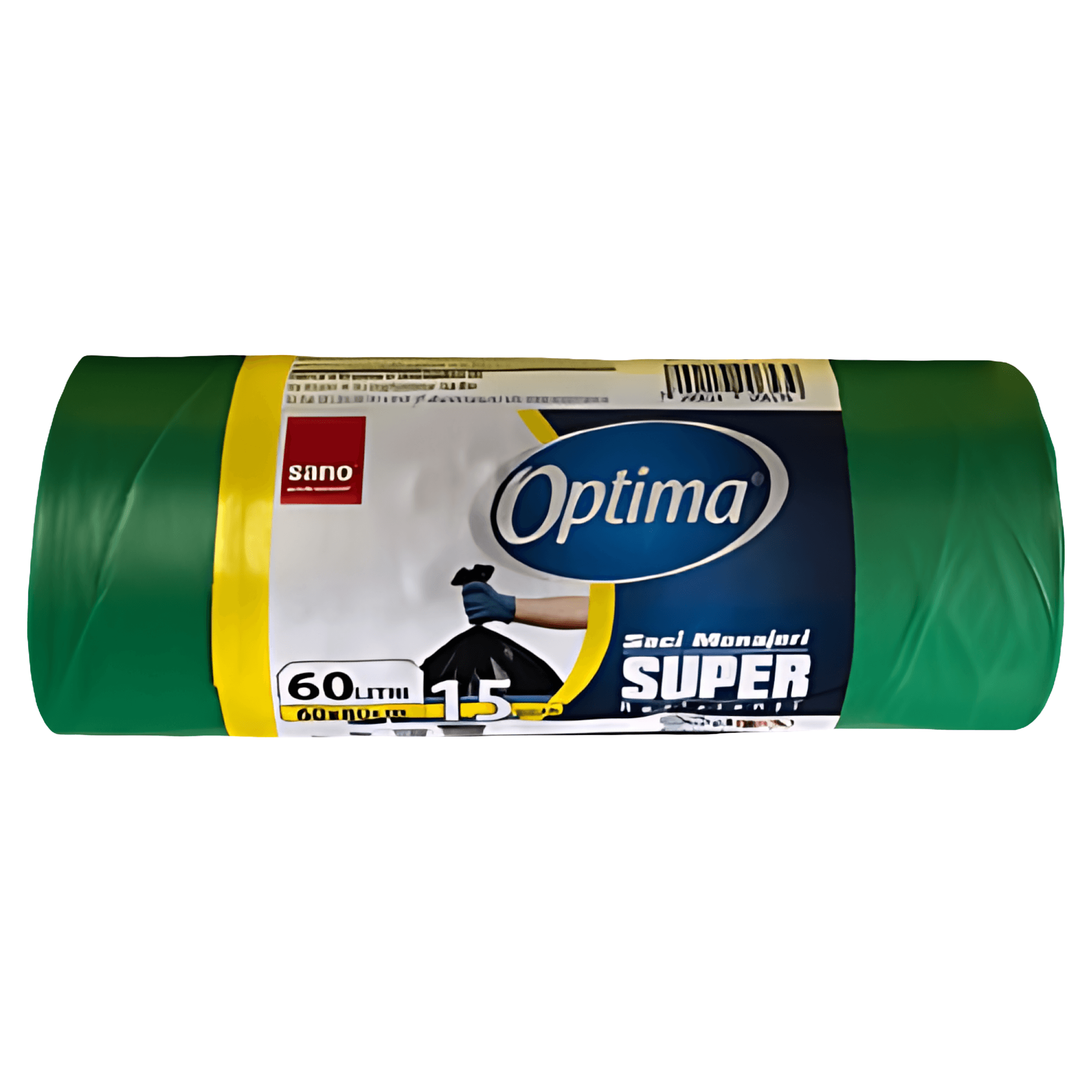 Saci menajeri Sano, 60 l, 15 bucati, verde