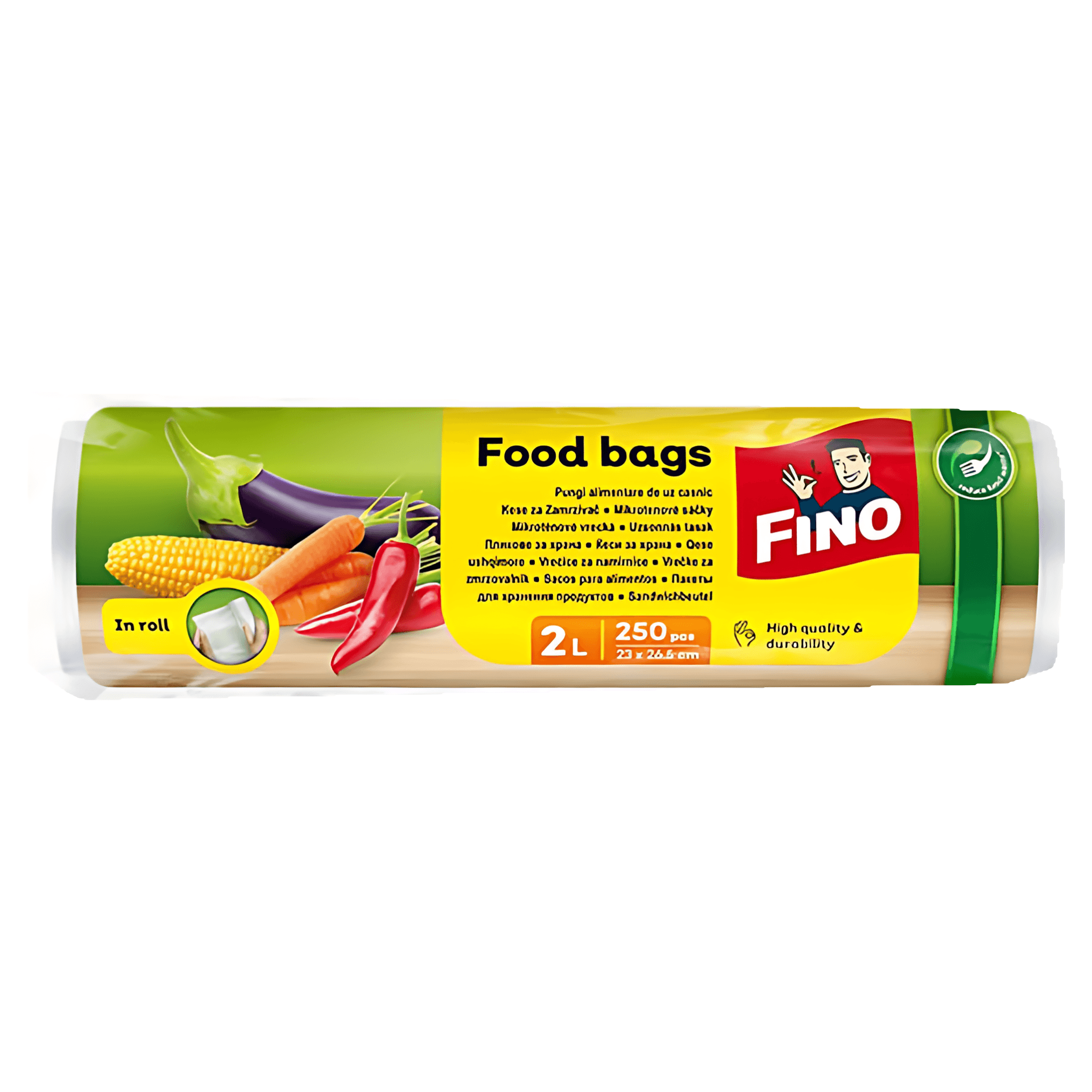 Pungi alimentare Fino, 2L, 250 bucati