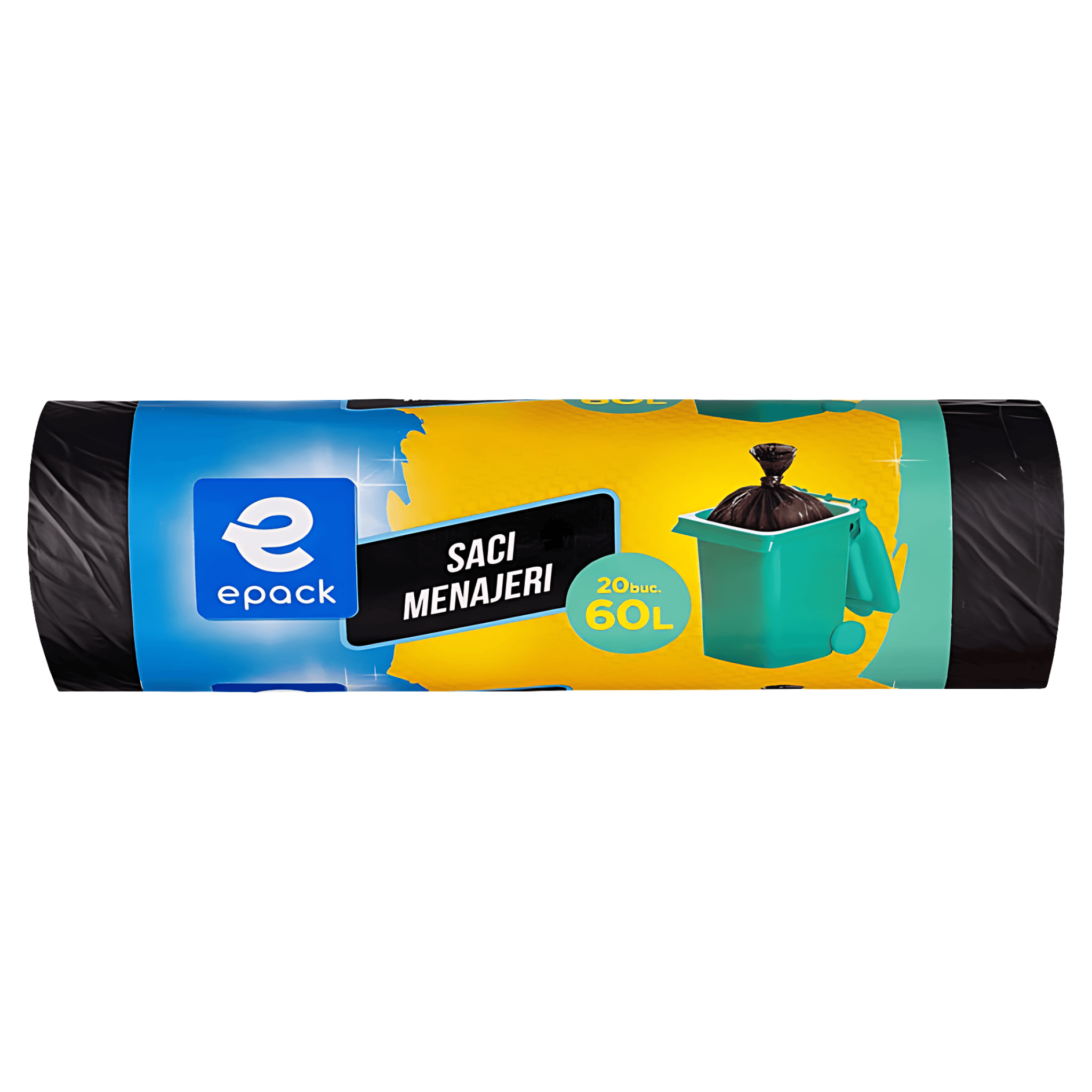 Saci menajeri Epack, 60 l, 20 bucati, negru