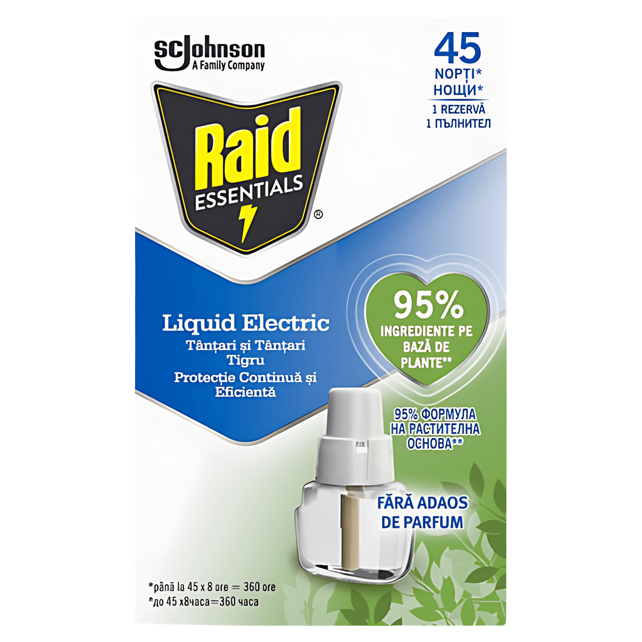 Rezerva aparat electric impotriva tantarilor Raid Essentials, 45 nopti, 27 ml