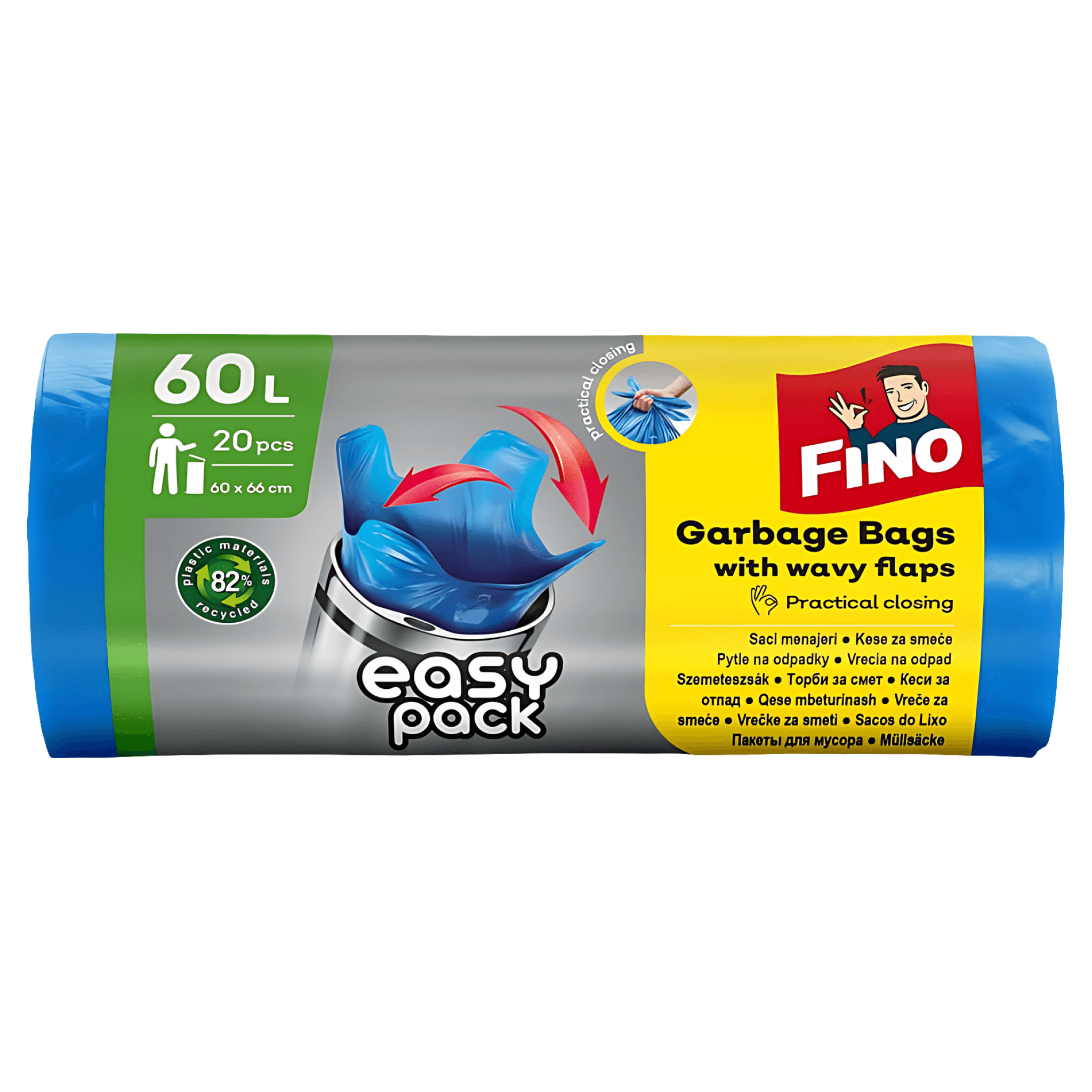 Saci menajeri Fino Easy Pack, 60L, 20 bucati