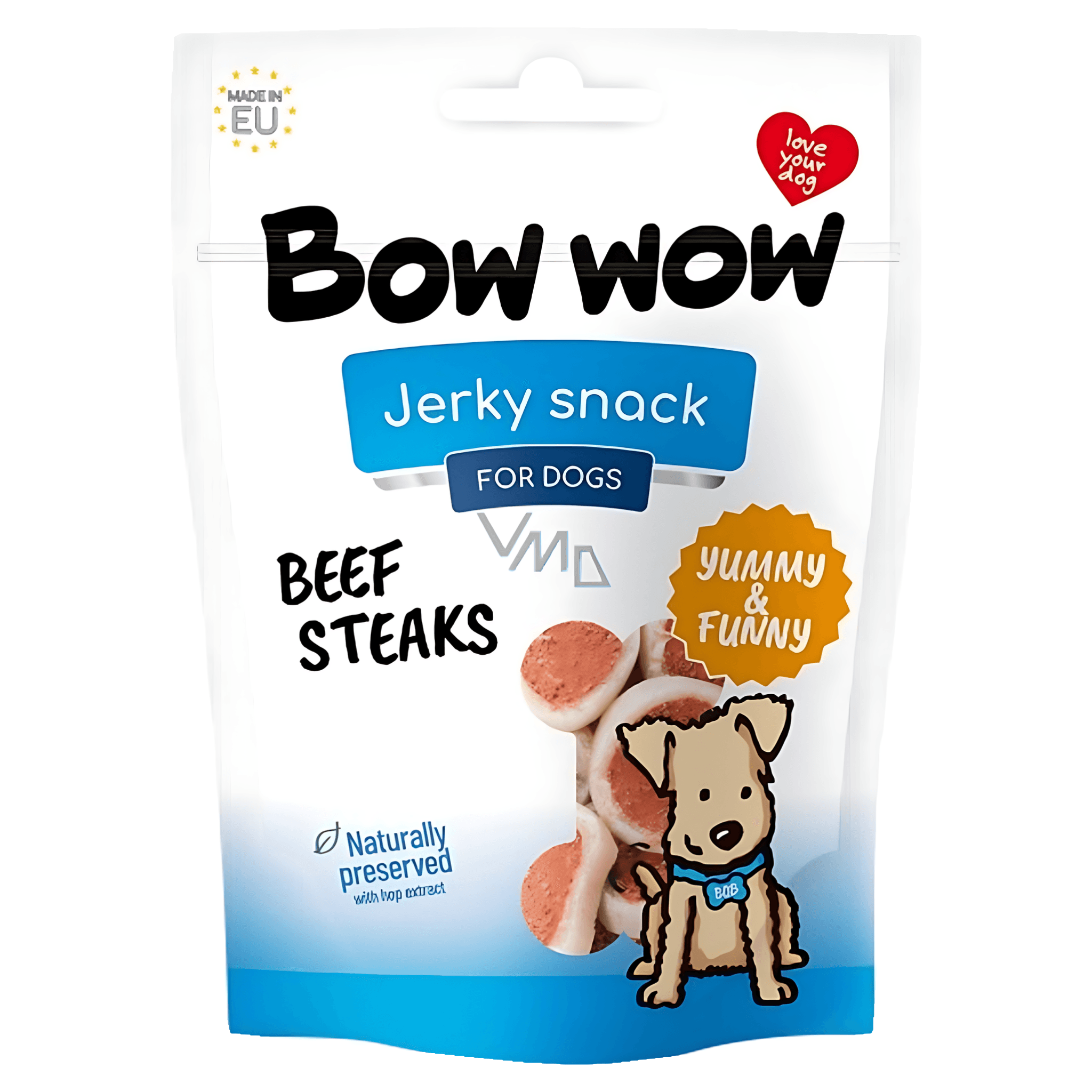 Recompense pentru caini Bow Wow, steaks cu vita, 80 g