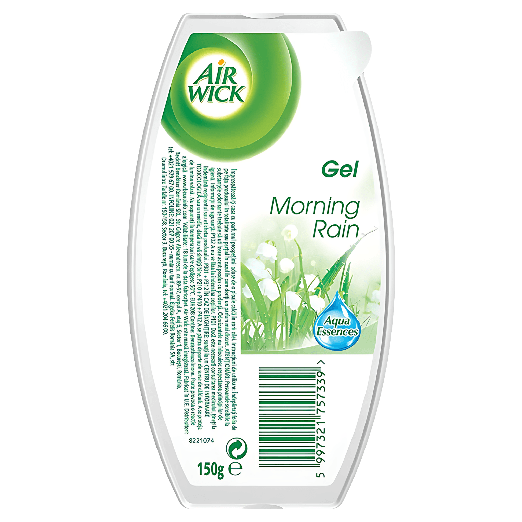 Odorizant de camera Airwick Morning Rain, gel 150g