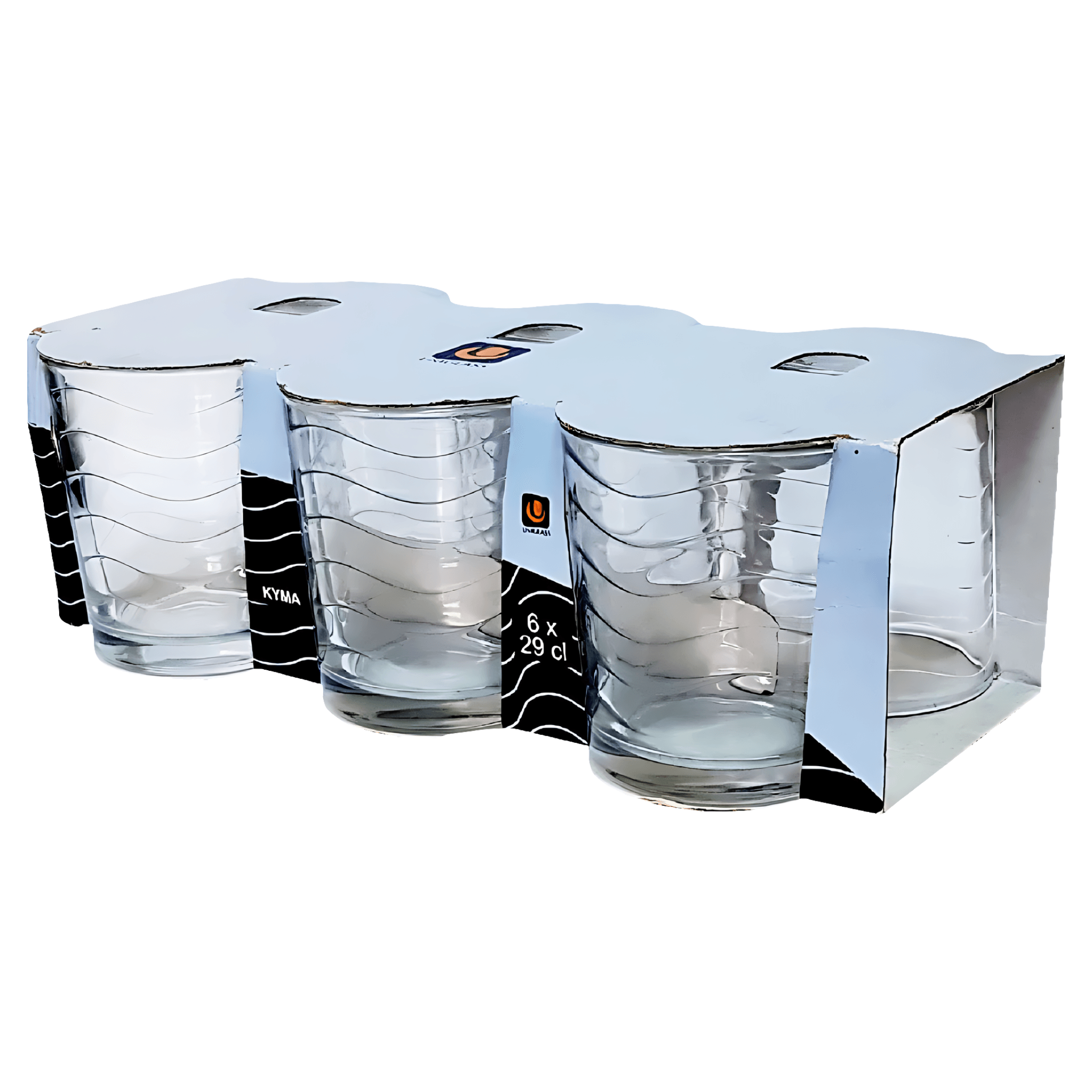 Set 6 pahare pentru whisky Uniglass Kyma 285ml