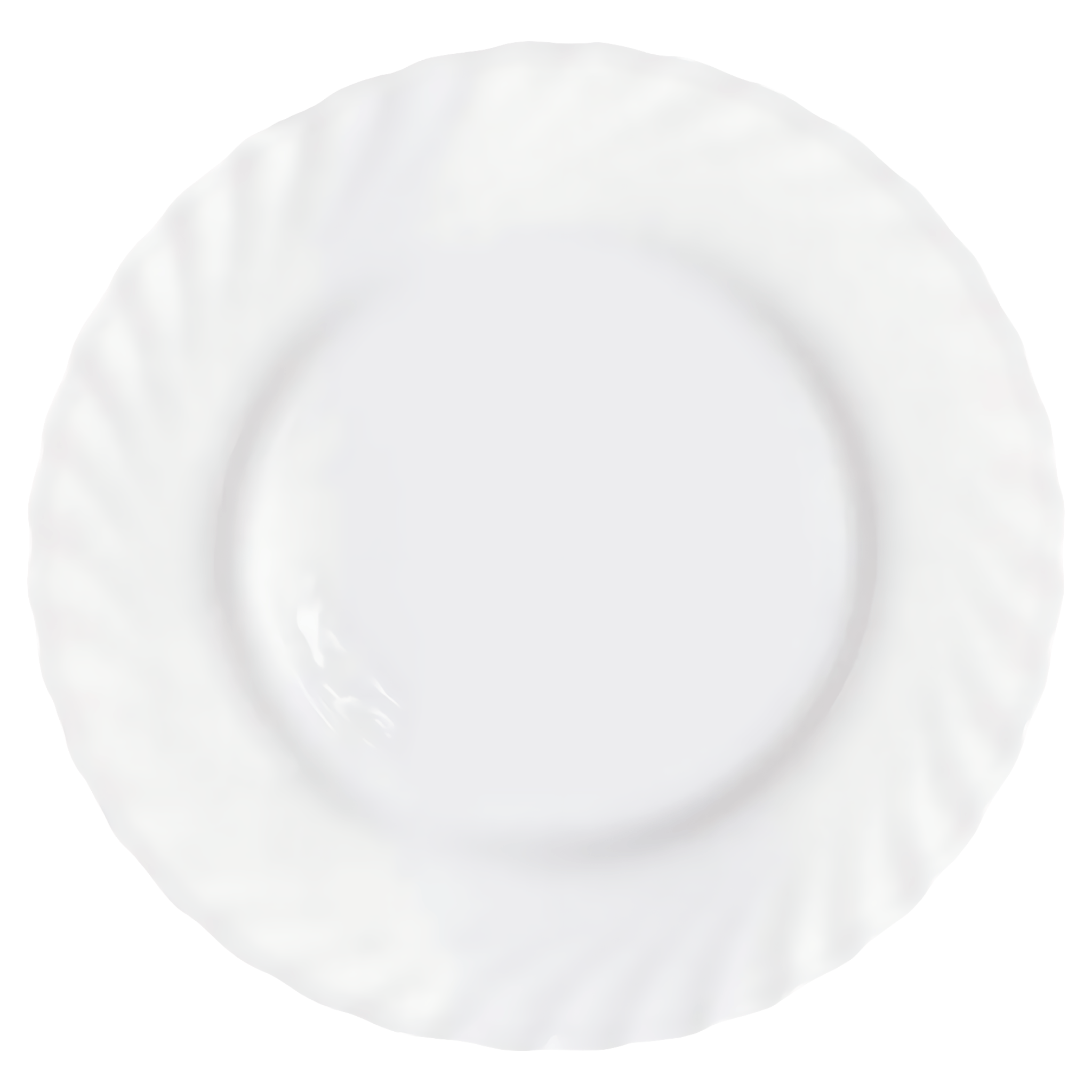 Farfurie intinsa din opal, de culoare alba, 25 cm