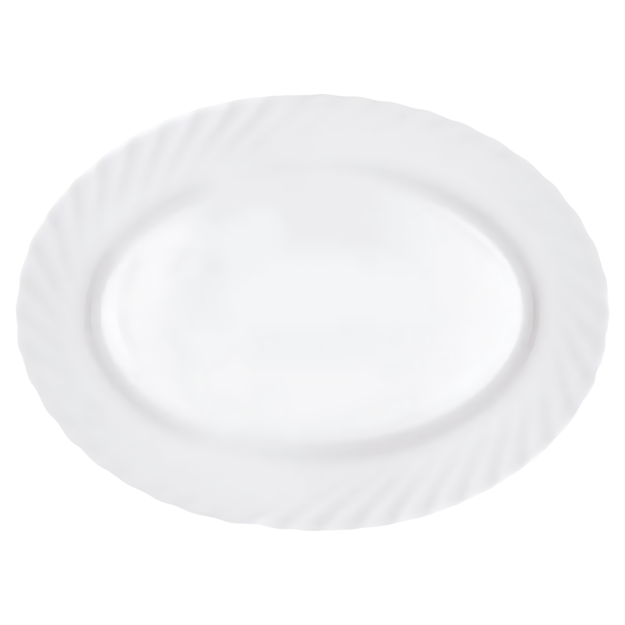 Platou oval alb din opal 30 cm