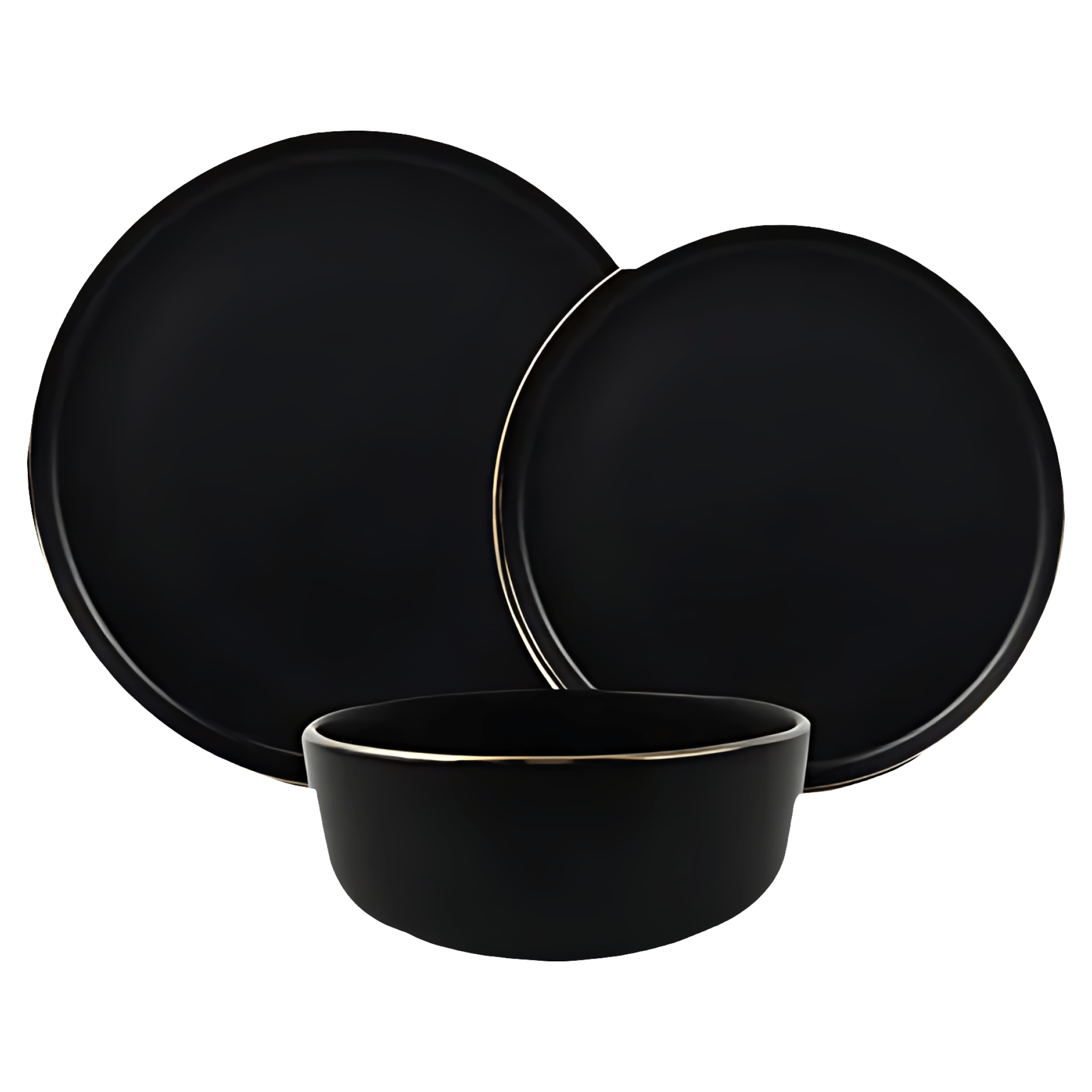 Serviciu de masa Heinner Art of Dining, ceramica, 18 piese, negru