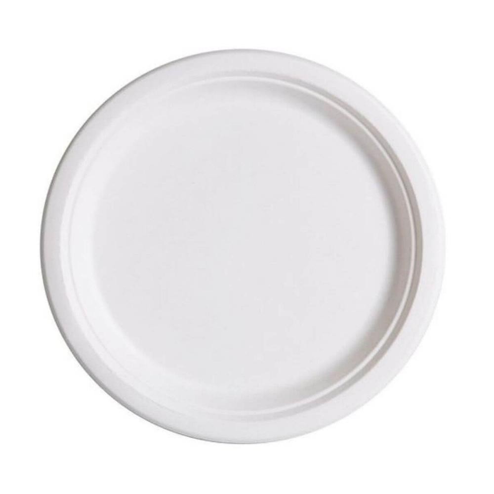 Set farfurii de unica folosinta Zorex, 10 bucati, 23 cm, carton, alb