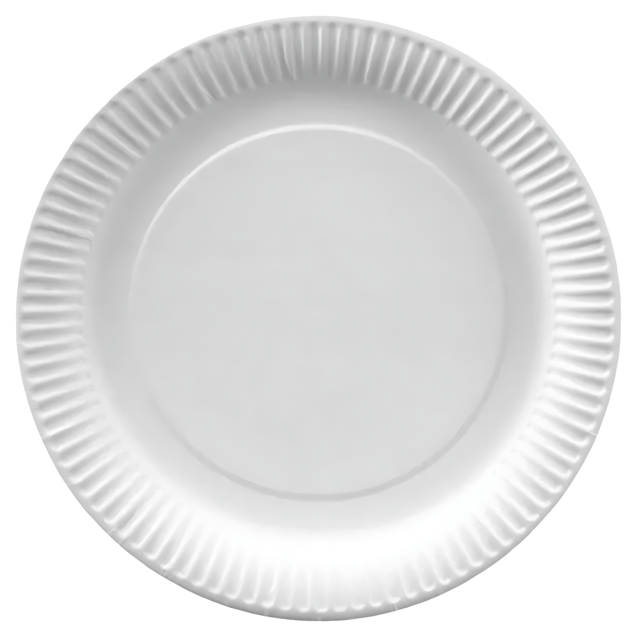 Set farfurii de unica folosinta, 10 bucati, 23 cm, carton, alb