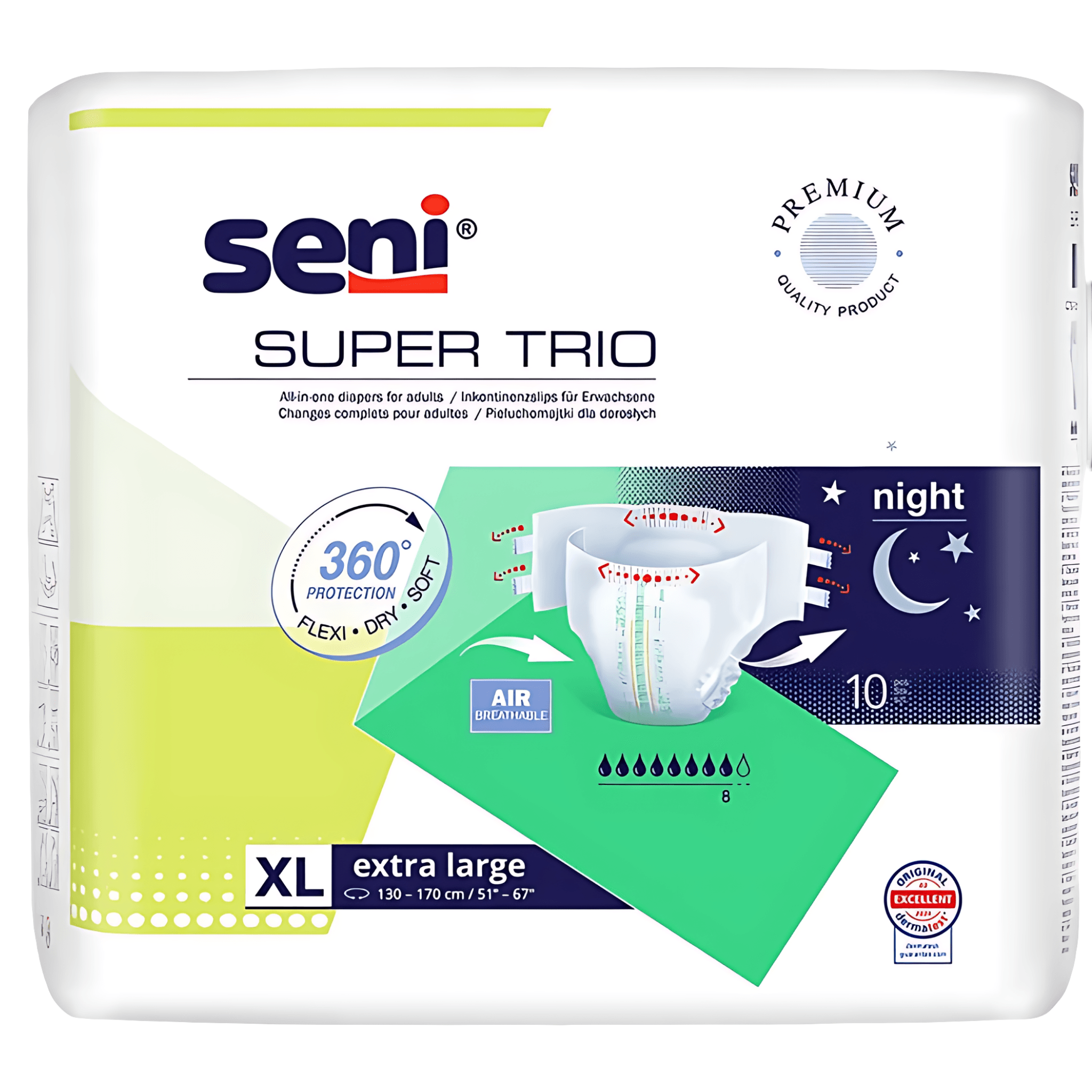 Absorbante pentru incontinenta Seni Super Trio, marimea XL, 10 bucati