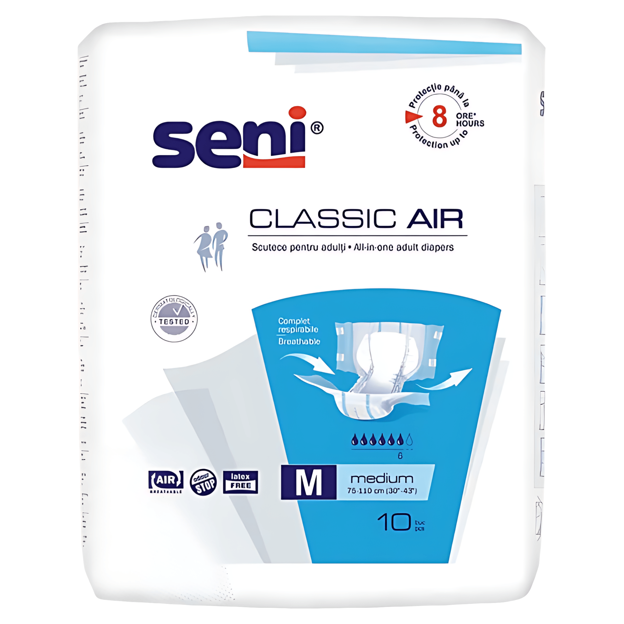Scutece pentru adulti Seni Classic Air, marimea M, 10 bucati
