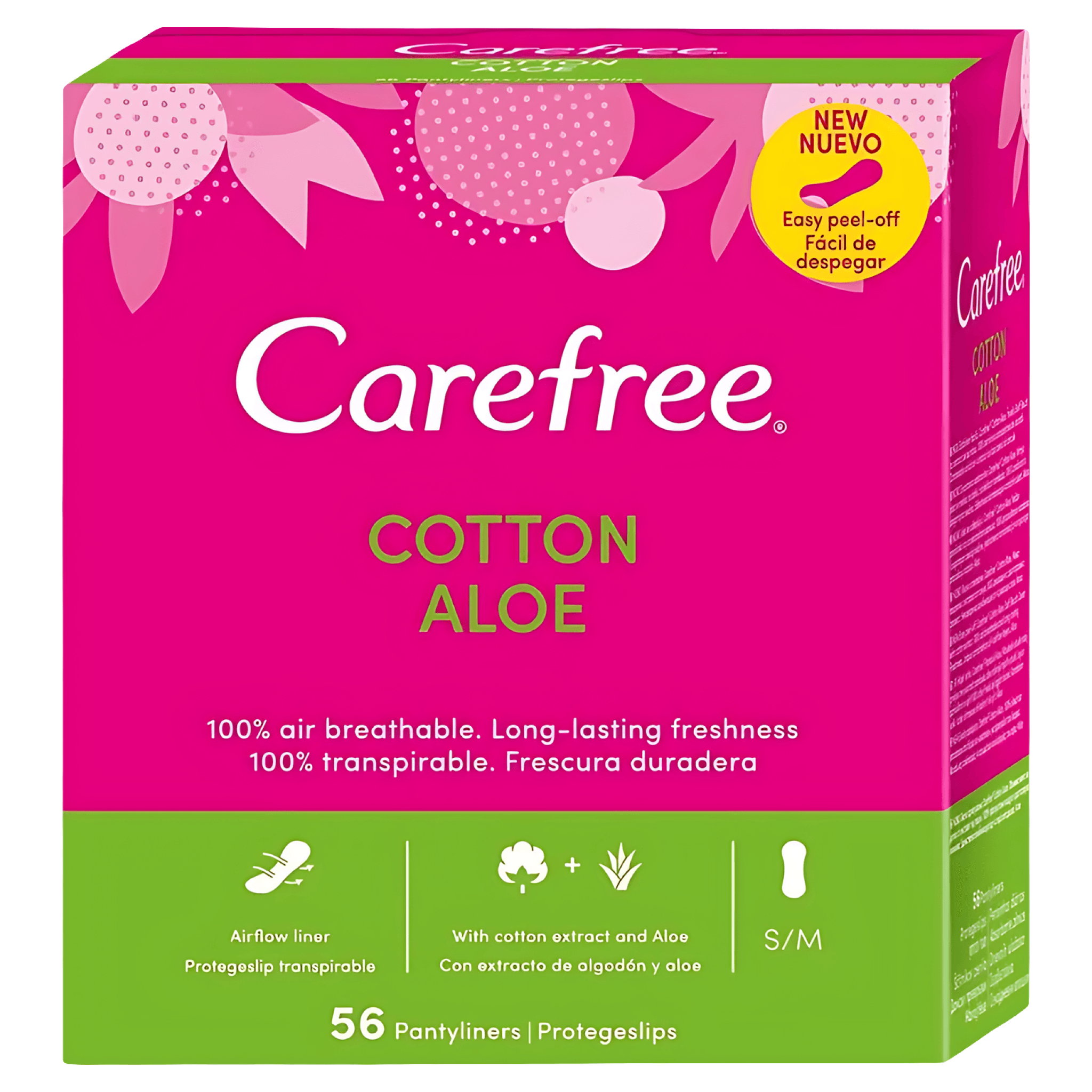 Absorbante cu aloe vera Carefree Pantyliners Panty, 56 bucati