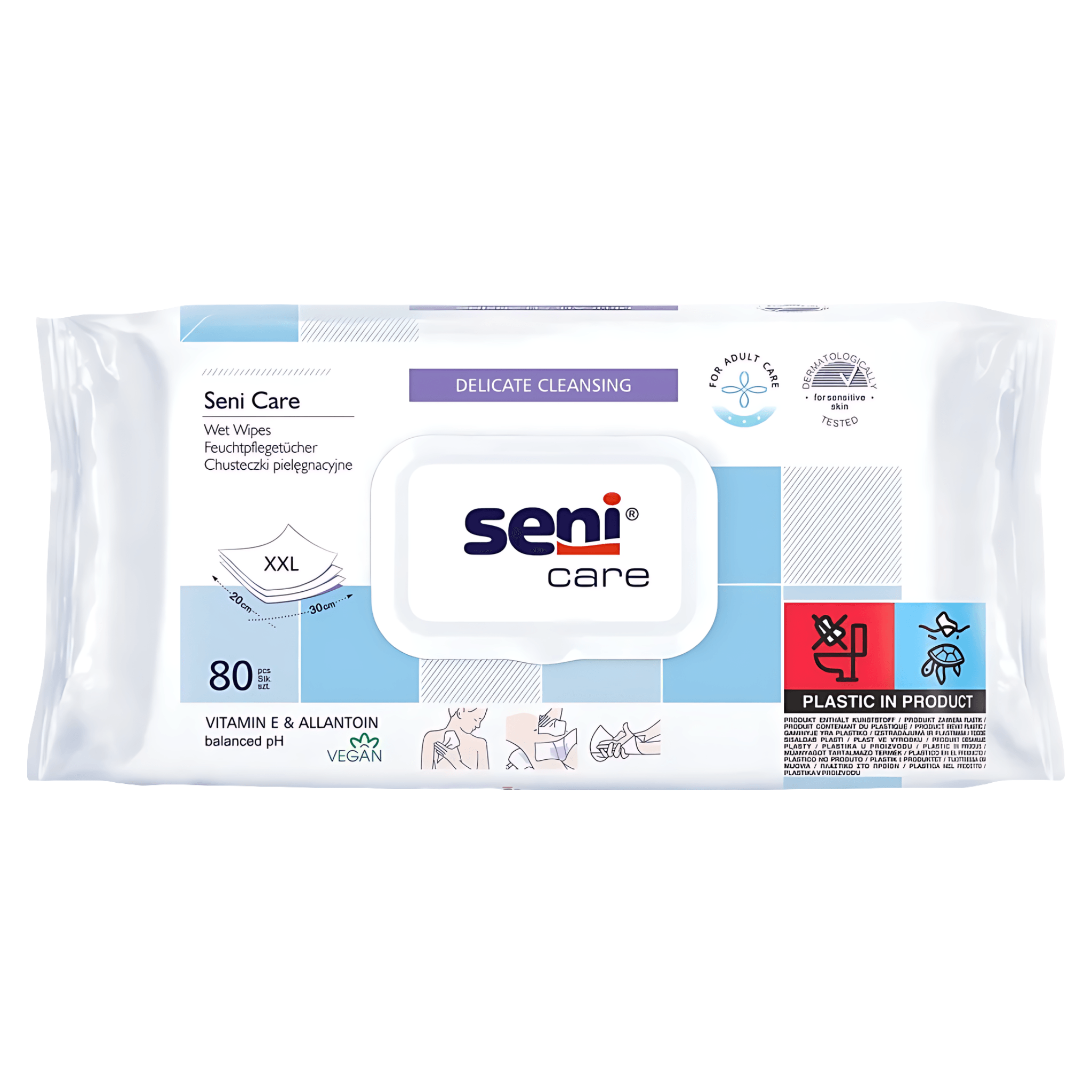 Servetele umede Seni Care, 80 bucati