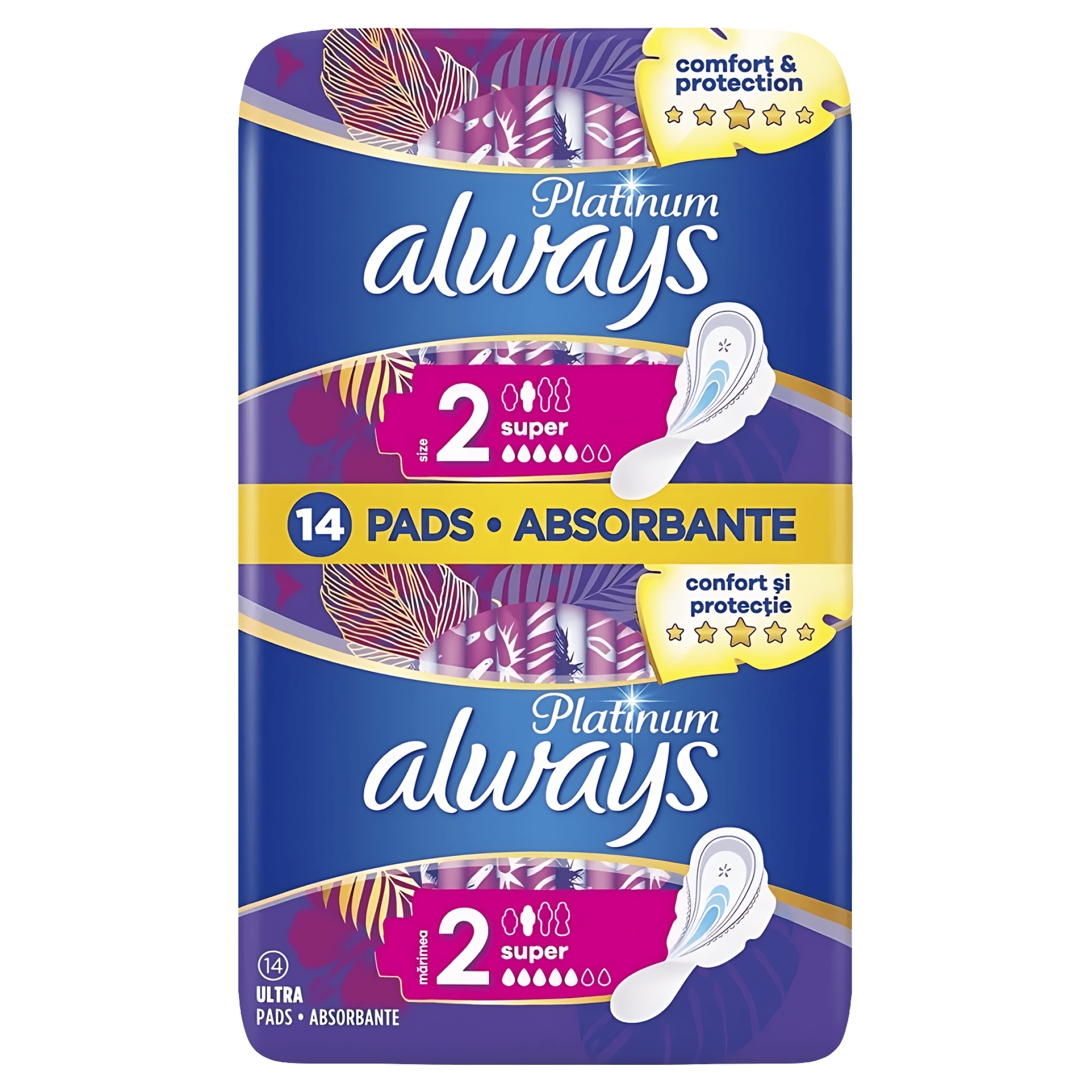 Absorbante Always Platinum Ultra Night Duo Pack 14 bucati