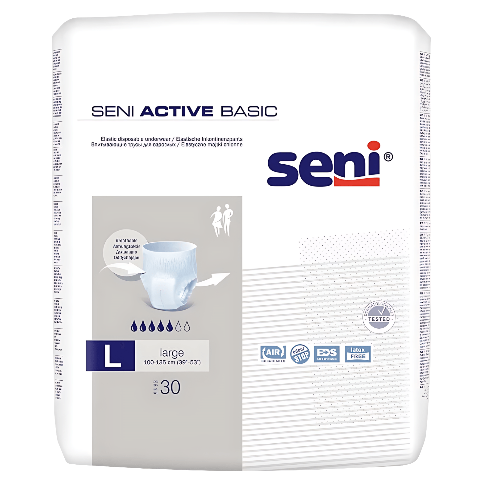 Scutece chilotel Seni Active Basic, marimea L, 30 bucati