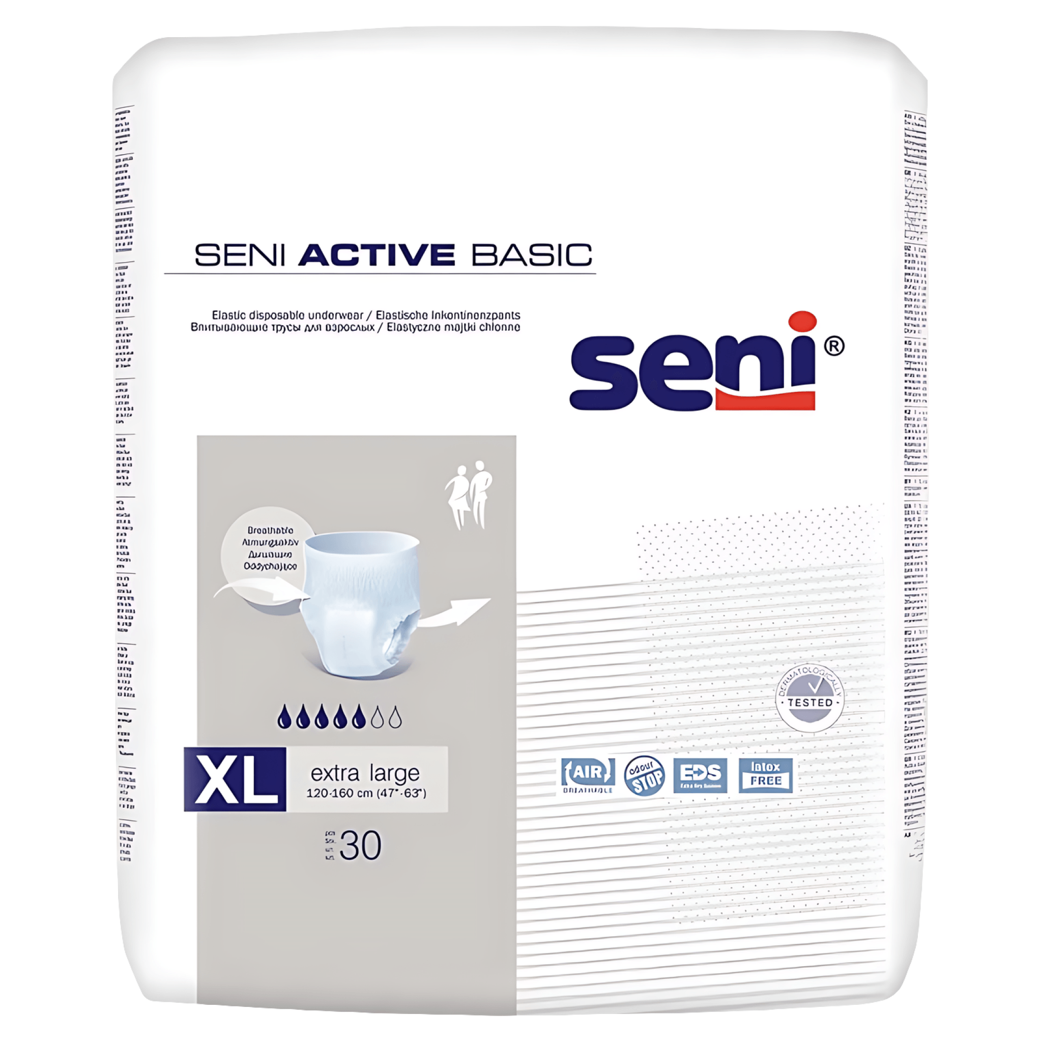Scutece chilotel Seni Active Basic, marimea XL, 30 bucati