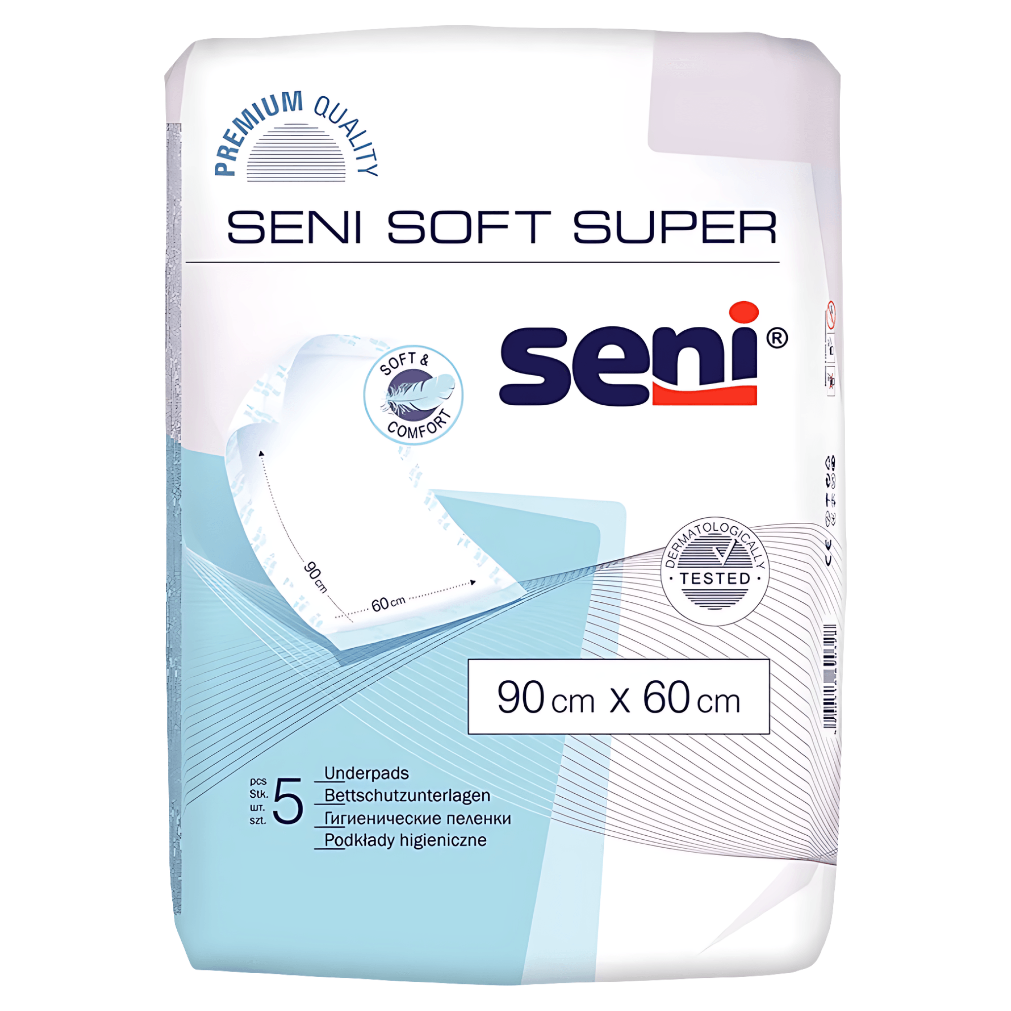 Protectii pat Seni Soft 90x60cm, 5 bucati