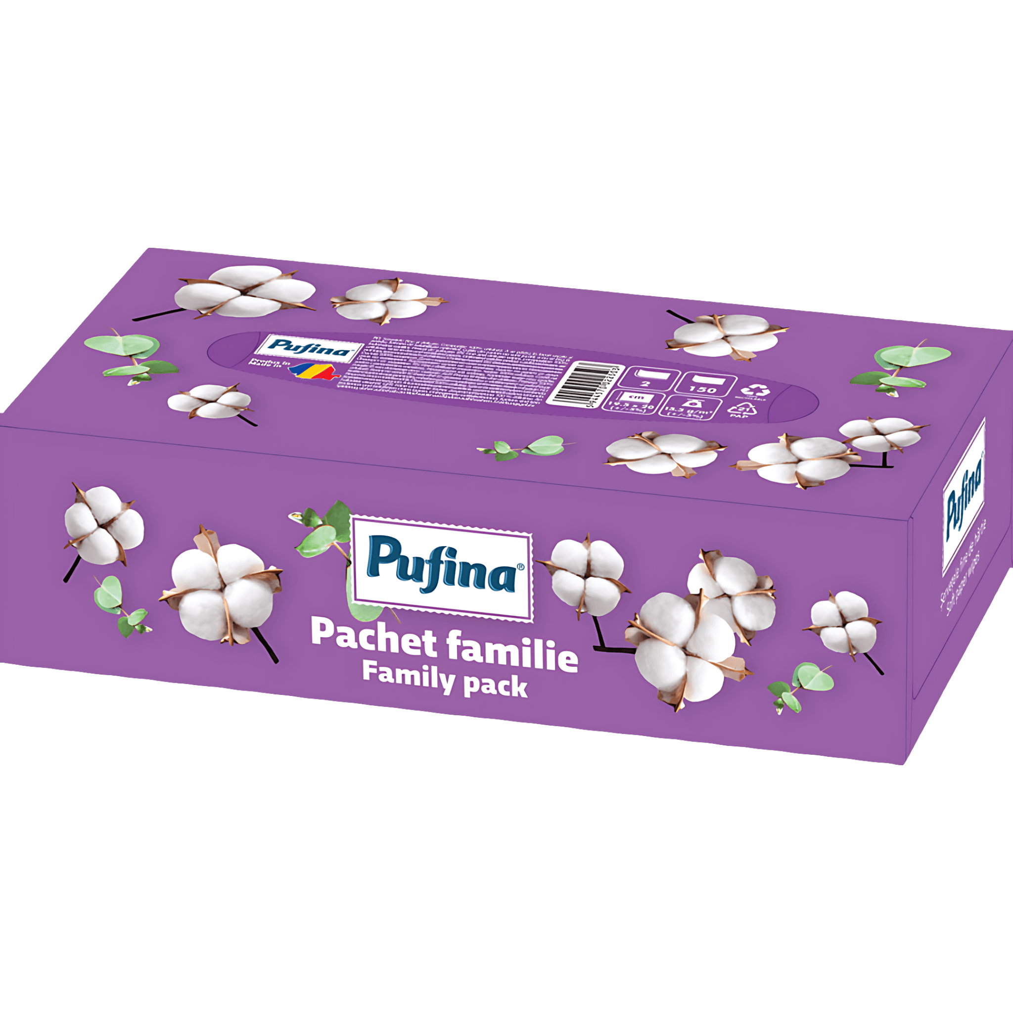 Servetele faciale Pufina Delicata, 2 straturi, 150 bucati, diverse culori