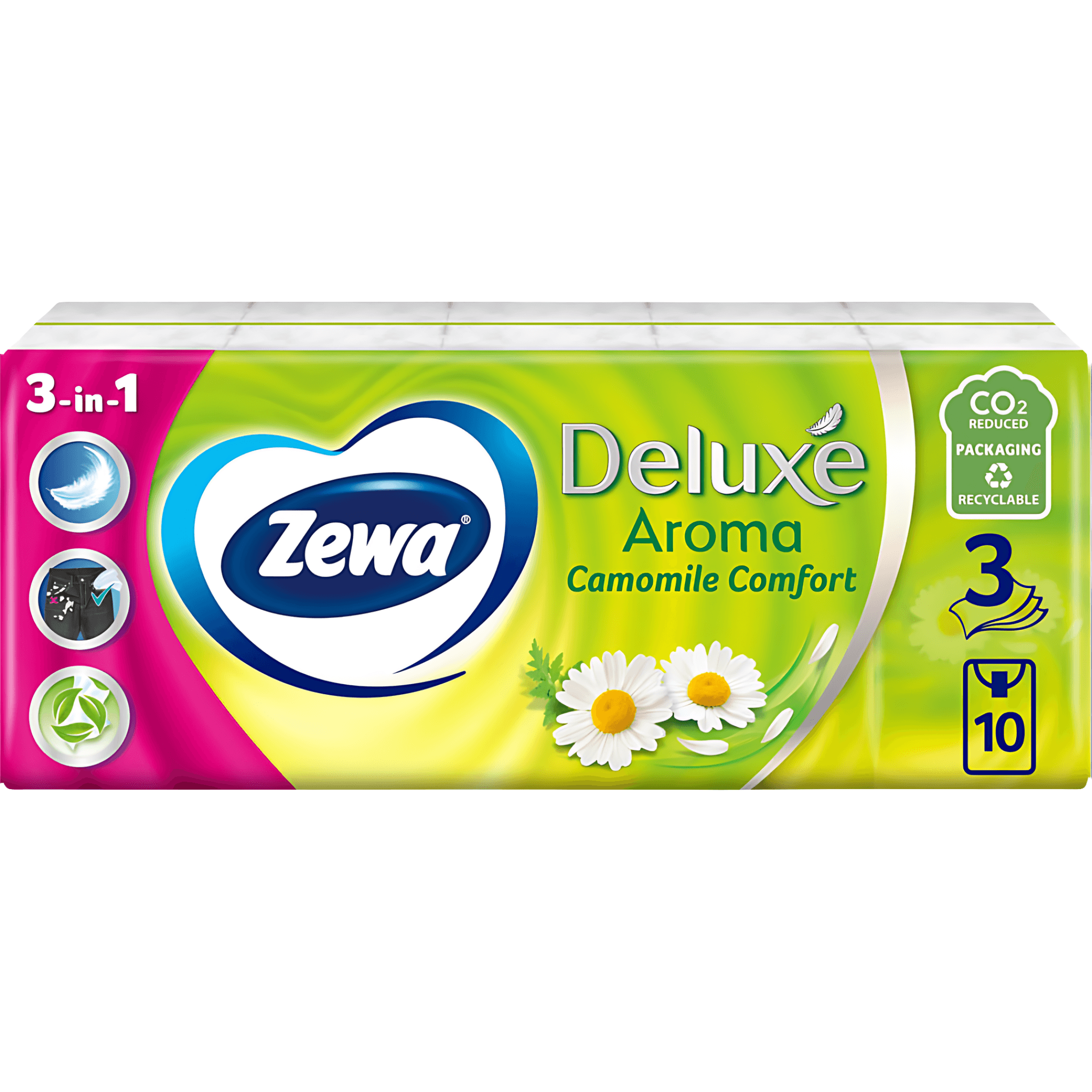 Servetele nazale Zewa Deluxe Camomile, 3 straturi, 10 pachete
