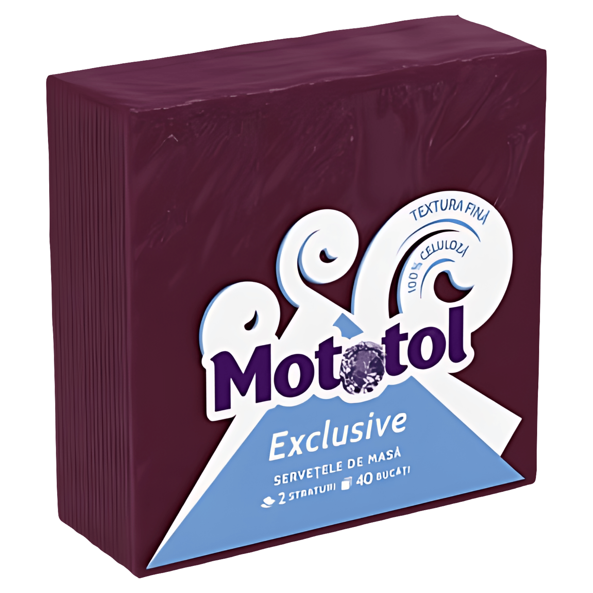 Servetele de masa Mototol, 2 straturi, 40 servetele, bordo
