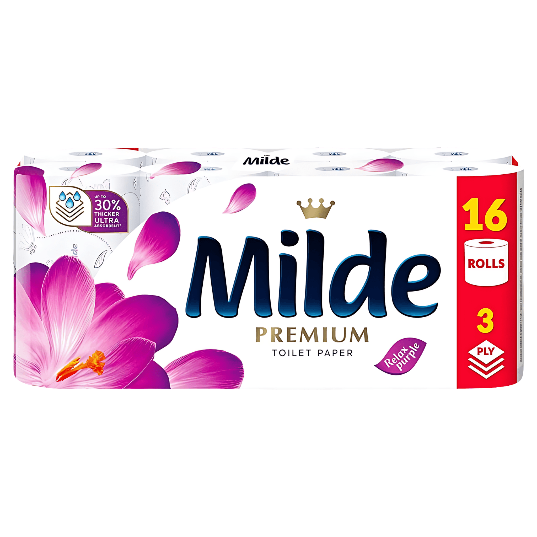 Hartie igienica Milde Premium Relax Purple 16 role, 3 straturi