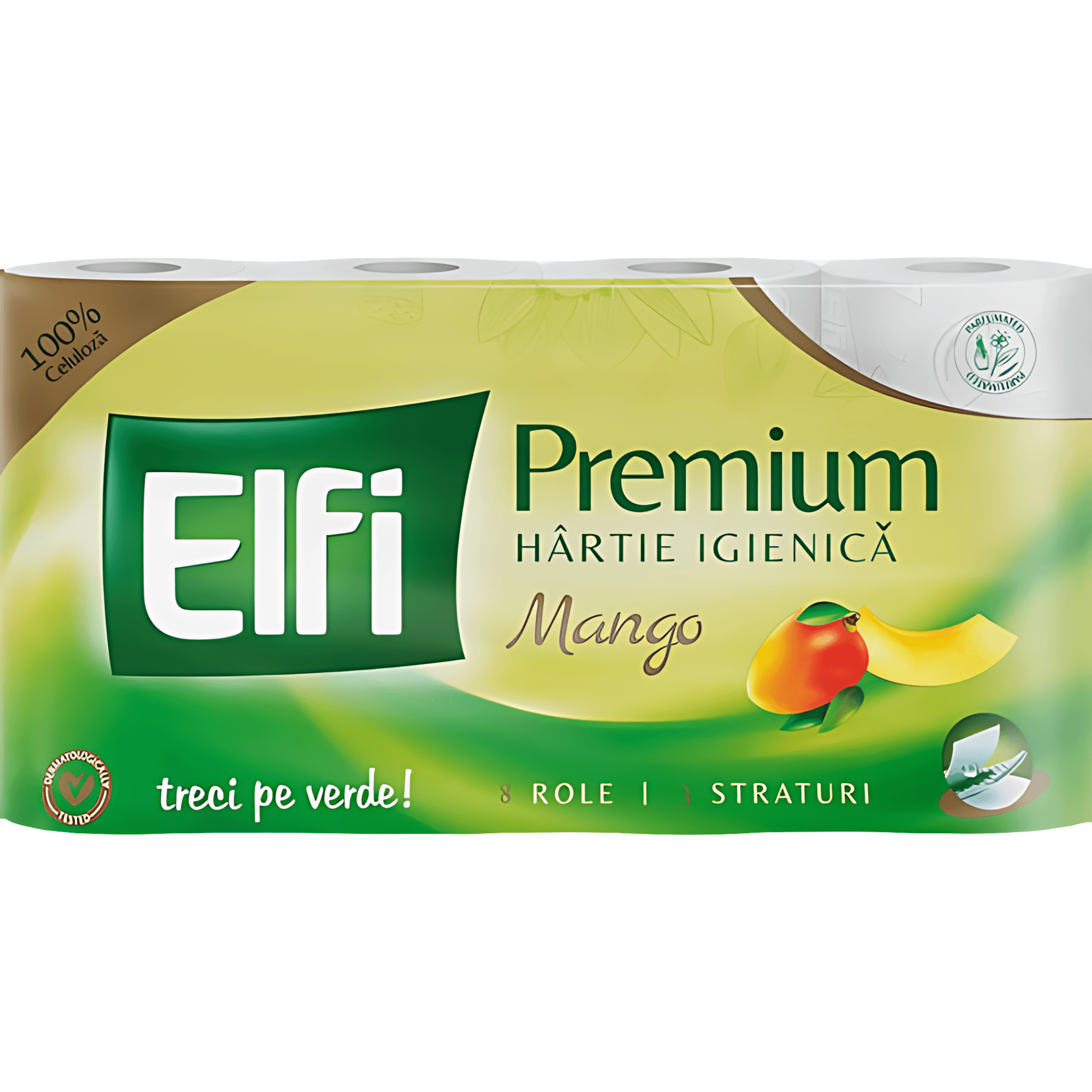 Hartie igienica Elfi Premium Mango, 8 role, 3 straturi
