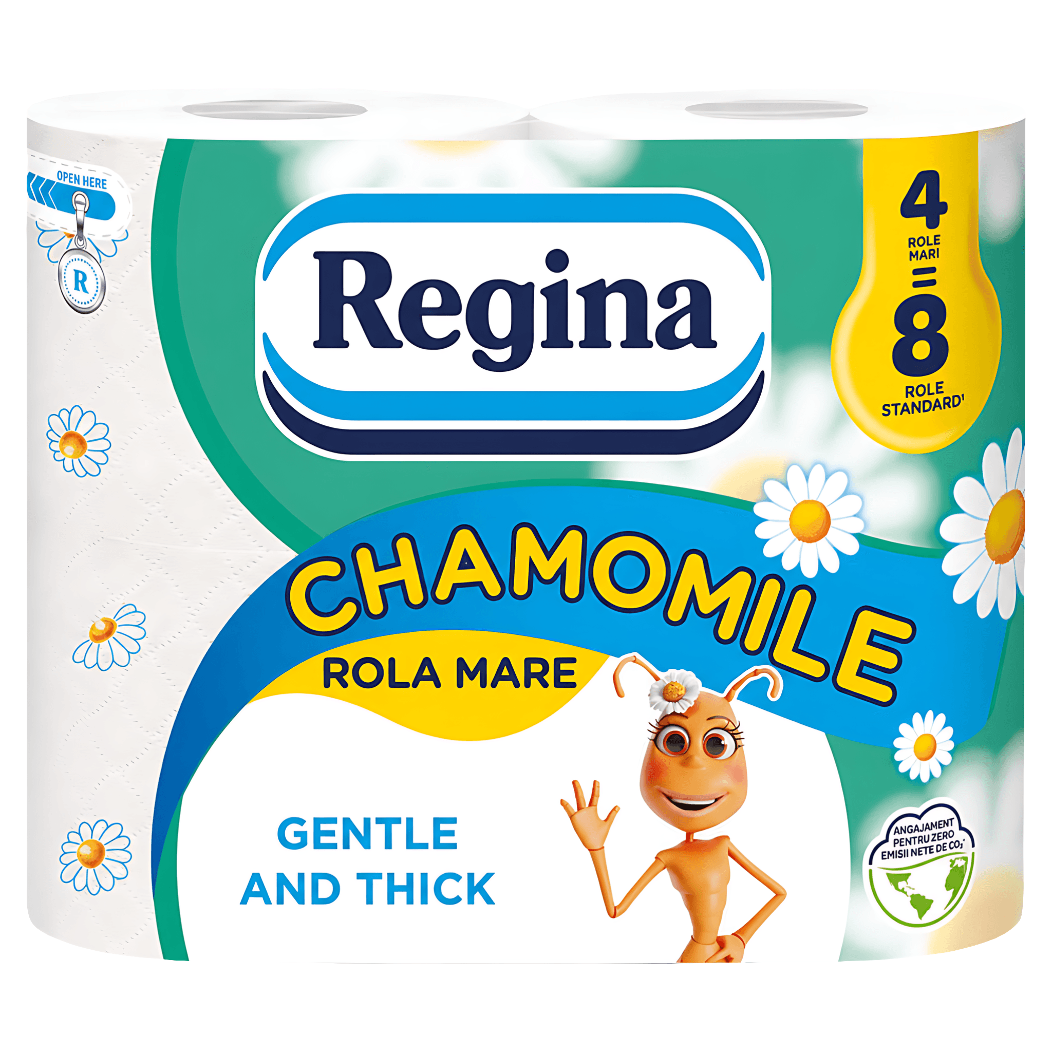 Hartie igienica Regina Chamomile, 4 role, 3 straturi
