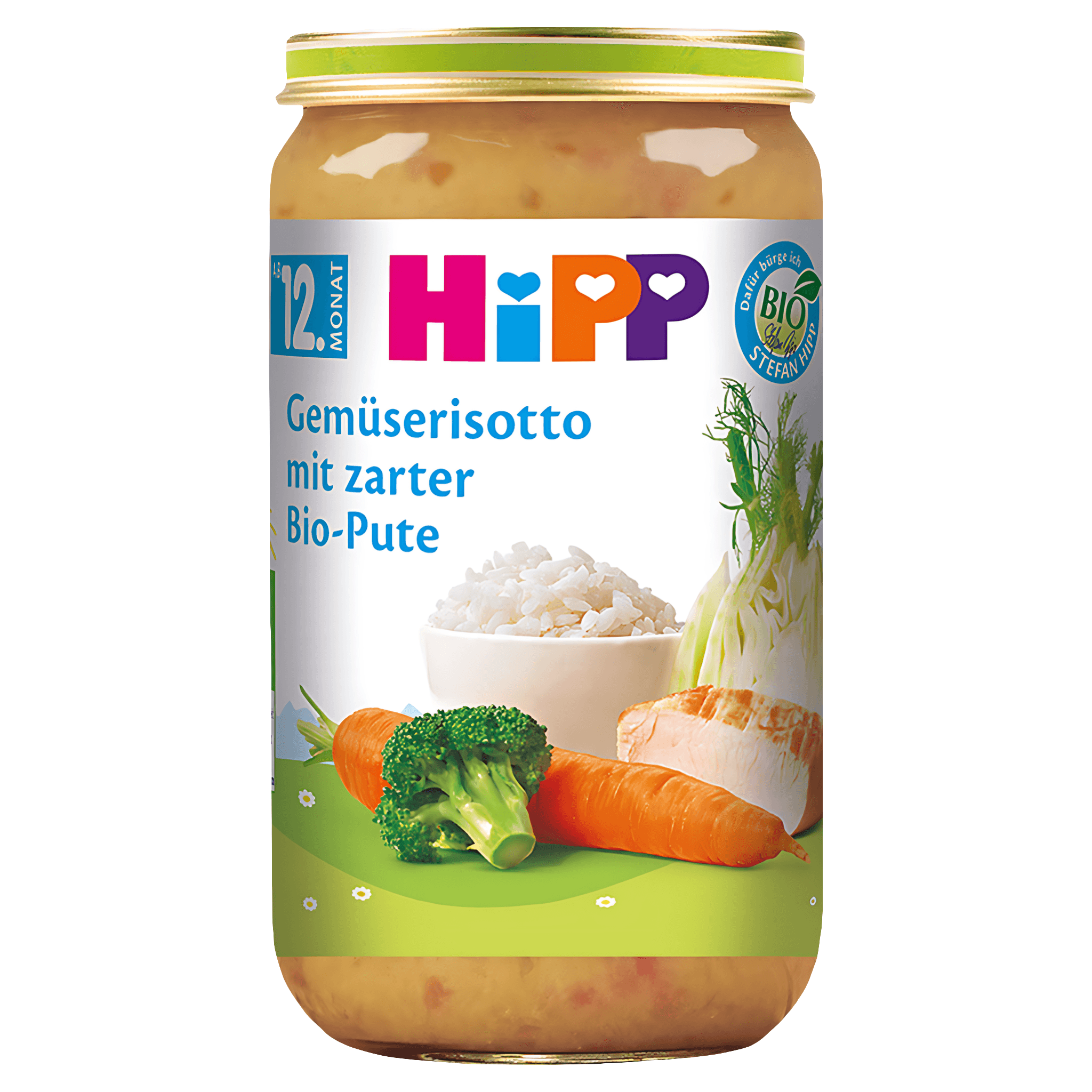 Meniu Hipp Risotto cu legume si curcan, de la 1 an, 250 g