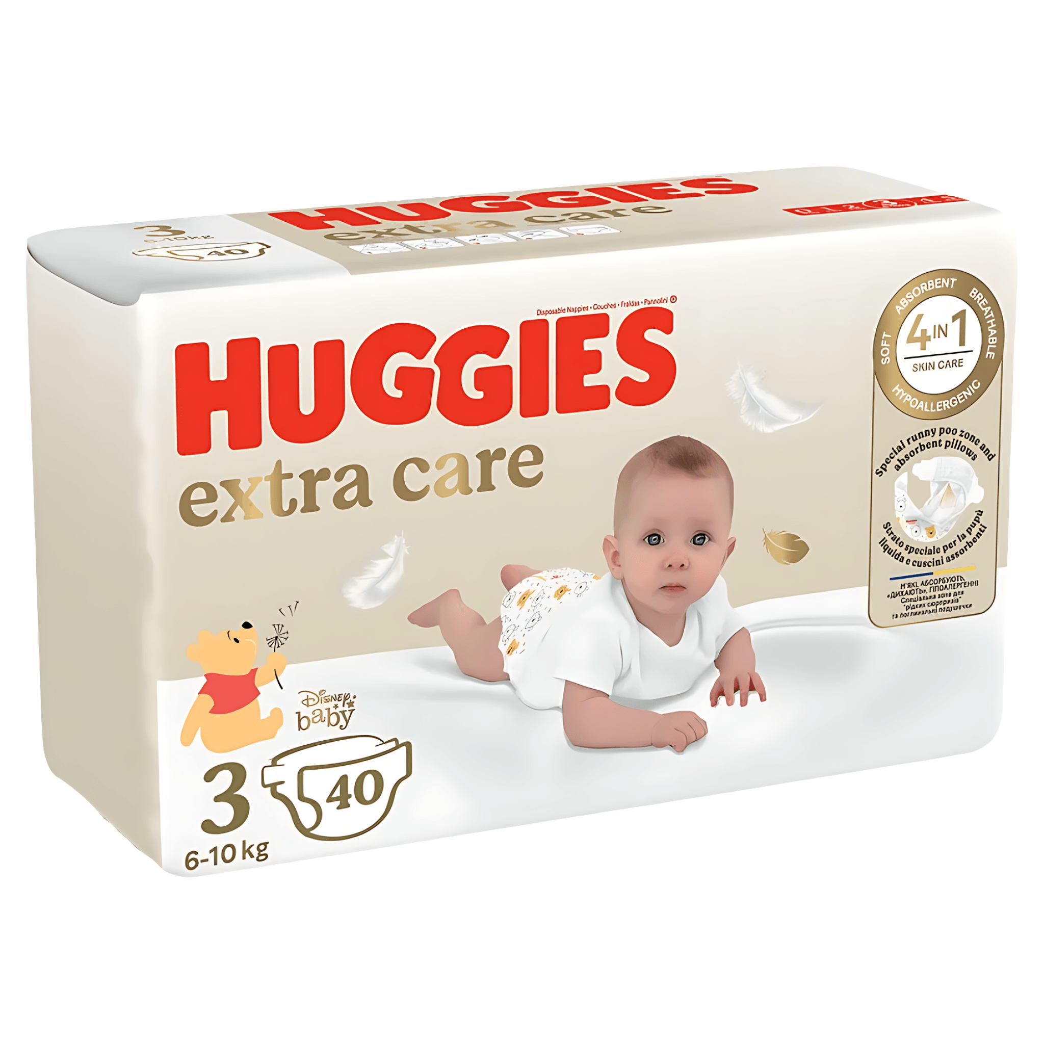 Scutece Huggies Extra Care, marimea 3, 6 - 10 kg, 40 bucati