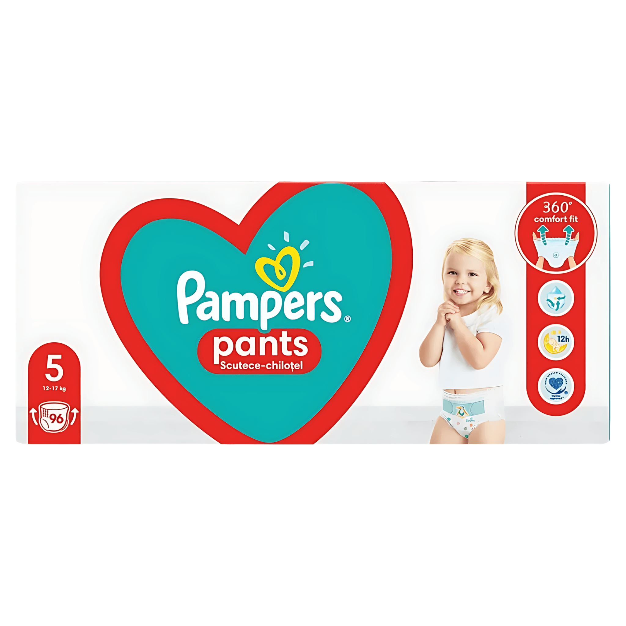 Scutece Chilotel Pampers Pants Junior, marimea 5, 12 - 17 kg, 96 bucati