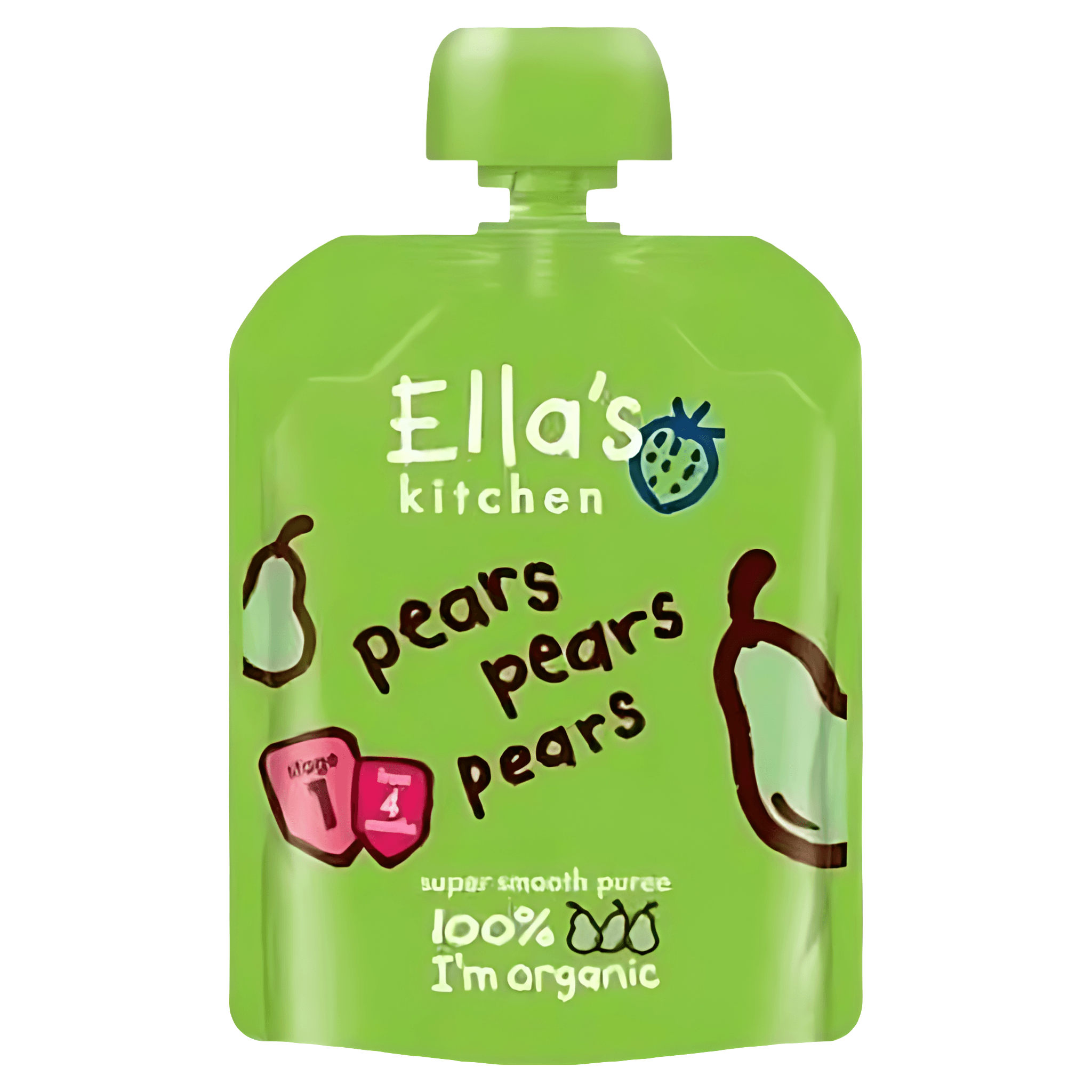 Piure de pere Ella's Eco, de la 4 luni, 70 g