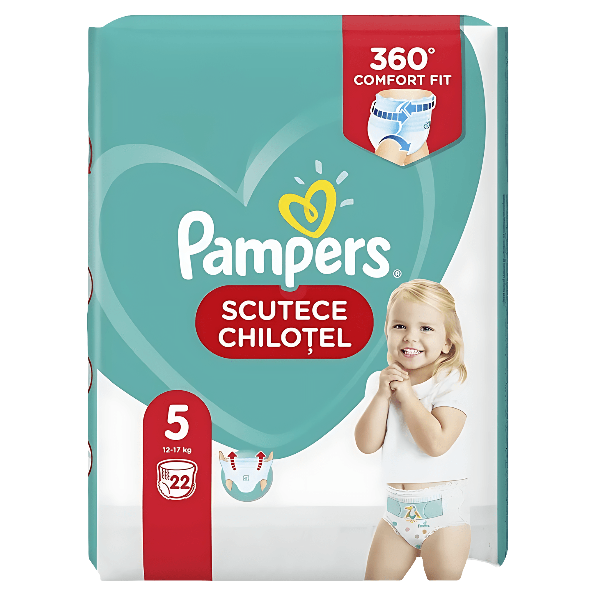 Scutece Chilotel Pampers Pants Junior, marimea 5, 12 - 18 kg, 22 bucati