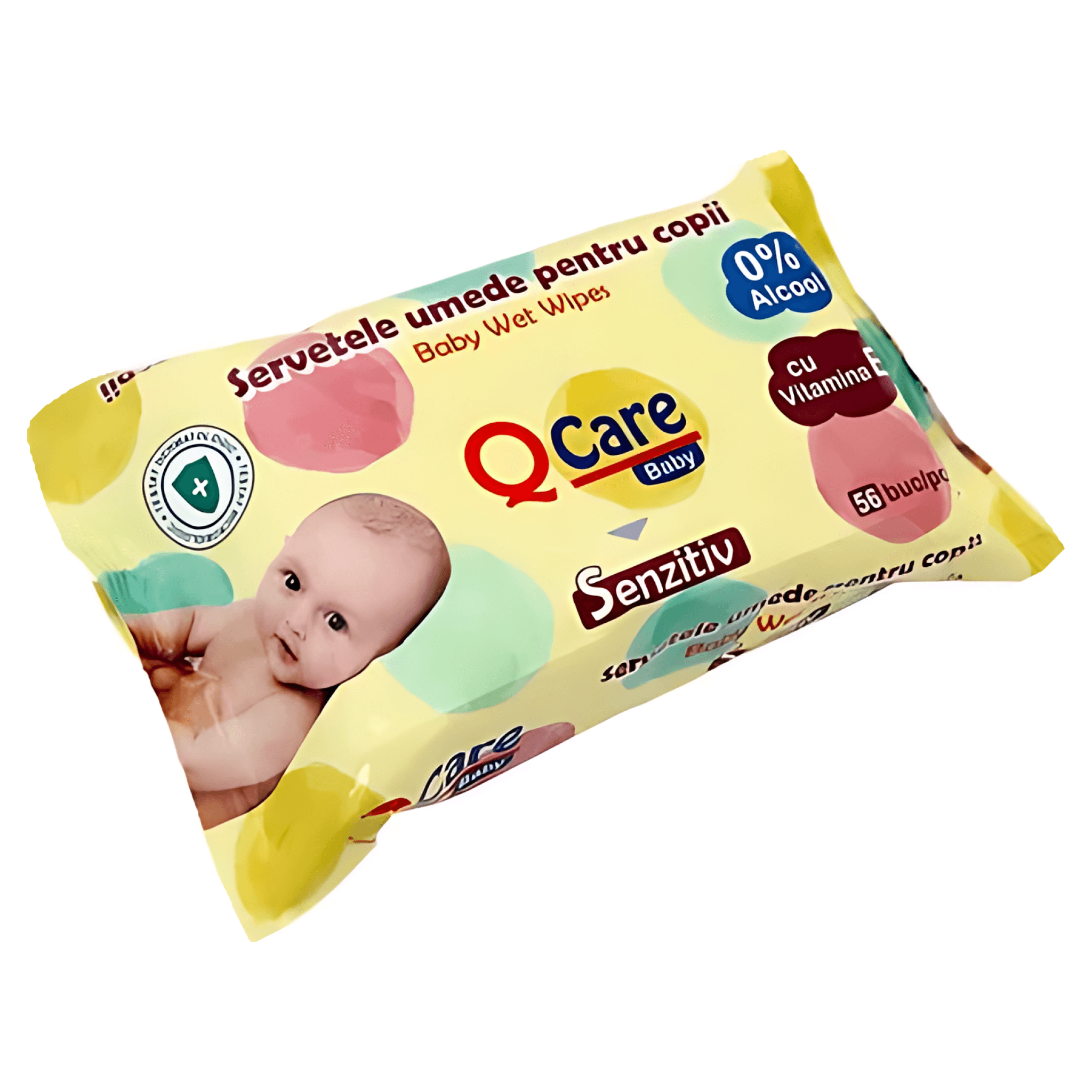 Servetele umede pentru copii Qcare Baby Senzitiv, 56 bucati