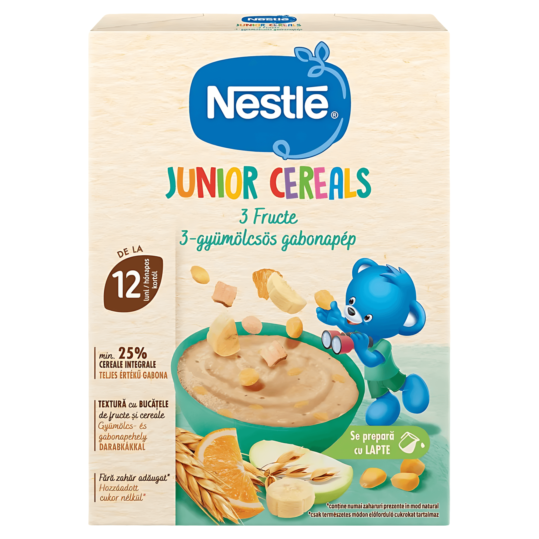 Cereale Nestle Junior 3 fructe, de la 12 luni, 200 g