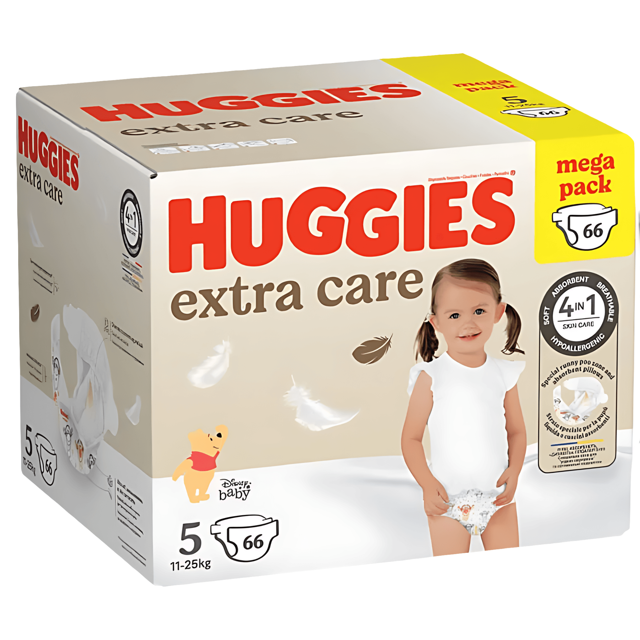 Scutece Huggies Extra Care, marimea 5, 11 - 25 kg, 66 bucati